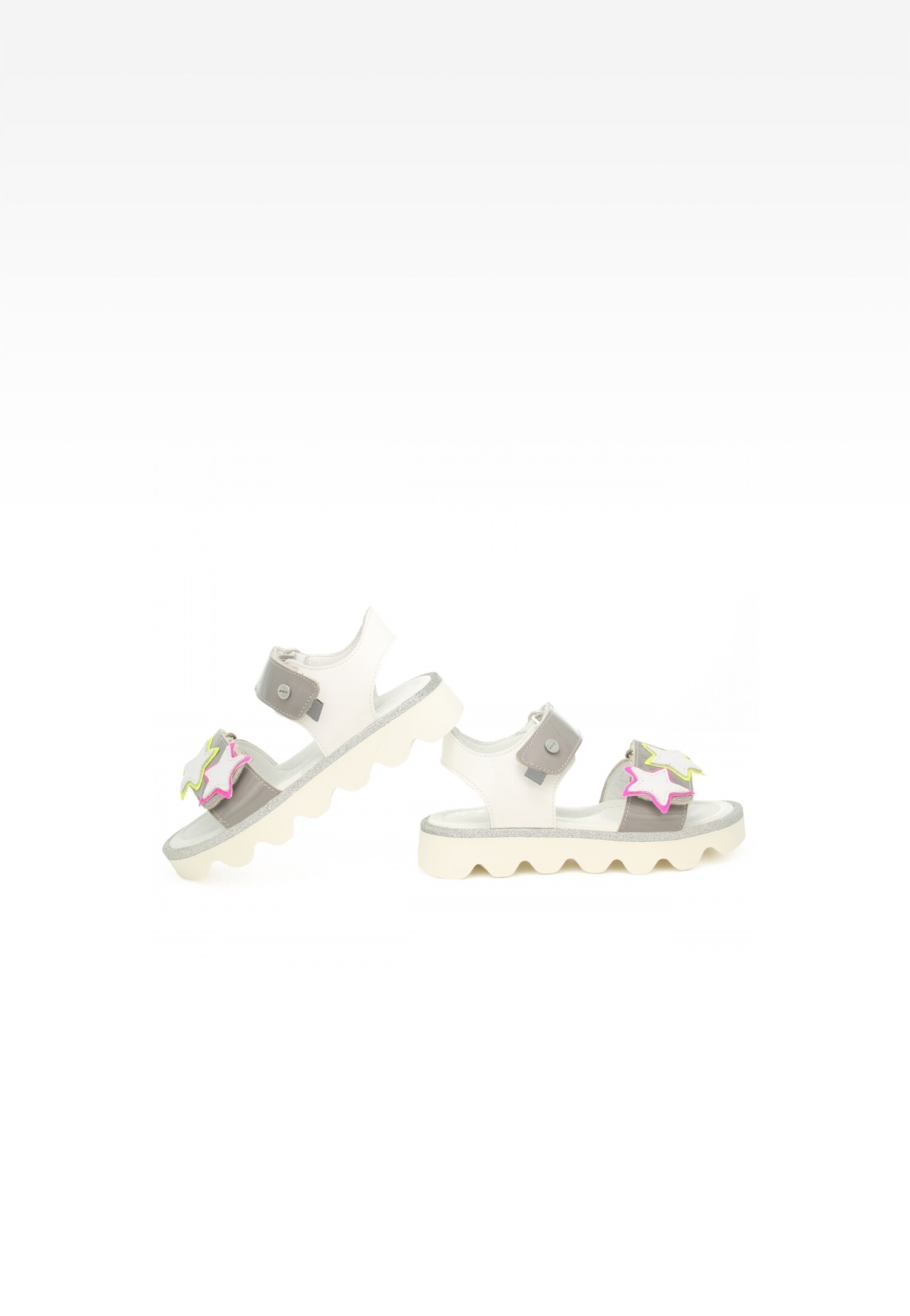 Sandały BARTEK 19120002, dla dziewcząt, szaro-biały