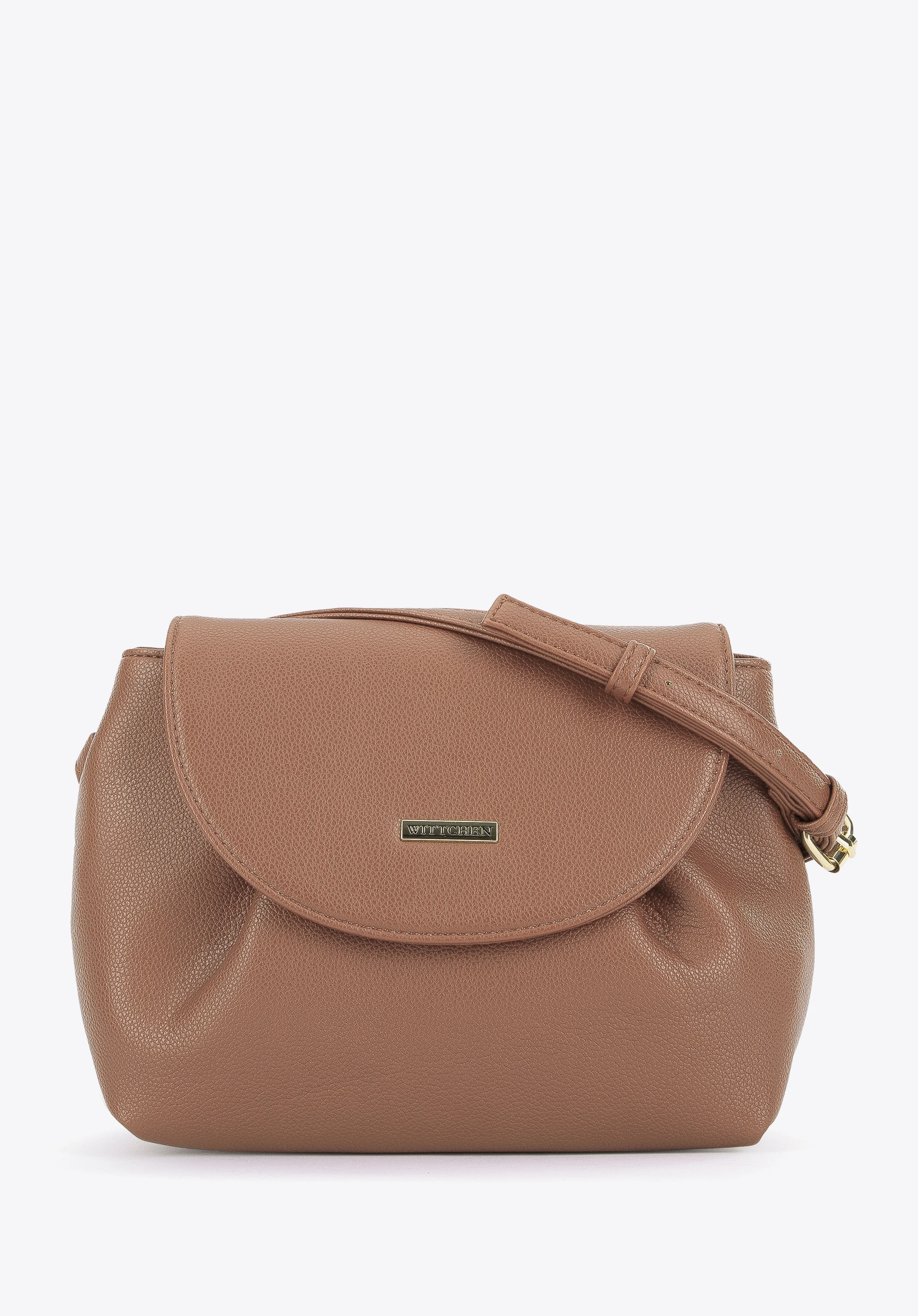 Damska listonoszka z ekoskóry marszczona