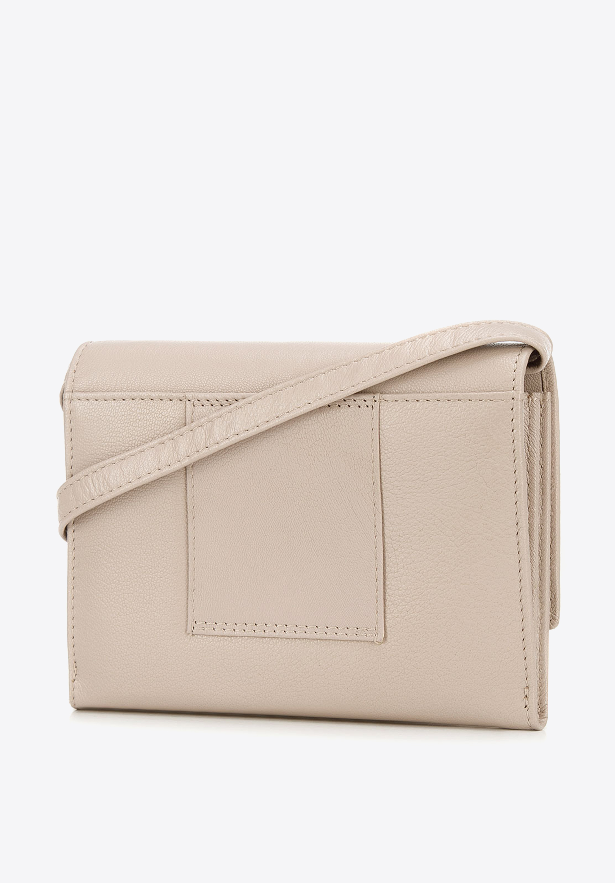 Damski portfelik crossbody ze skóry