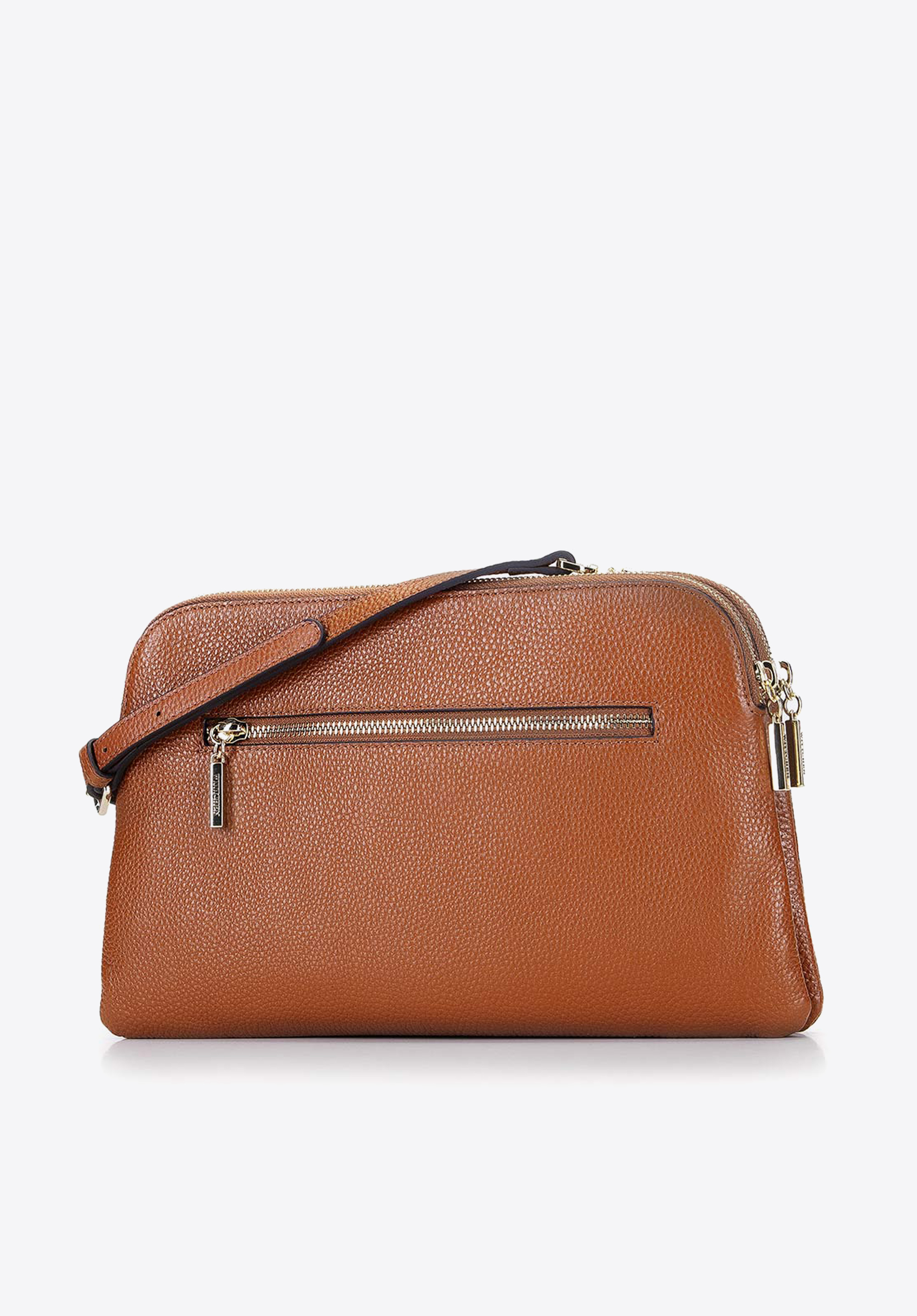 Damska listonoszka ze skóry trapezowa mała