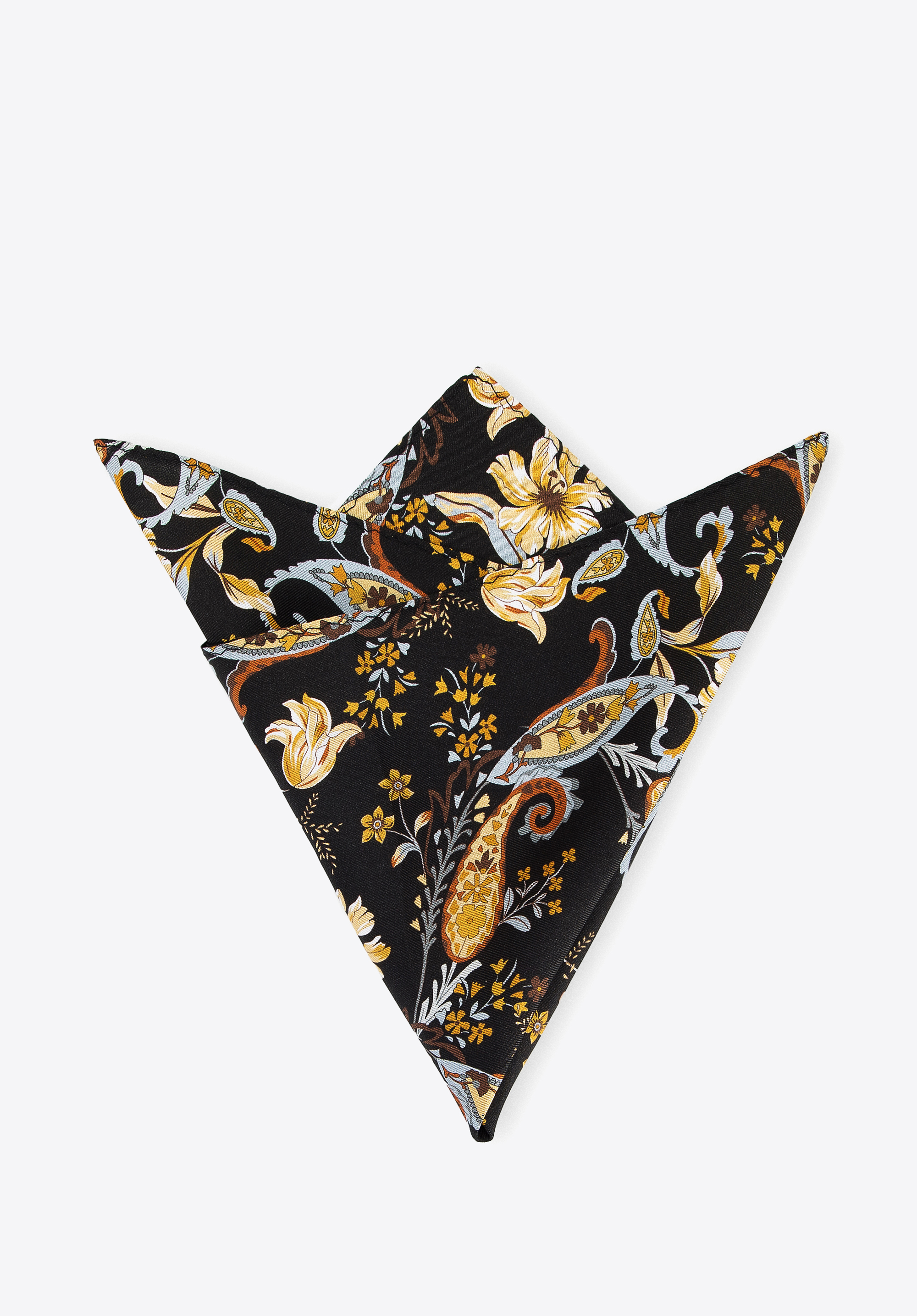 Poszetka jedwabna we wzory