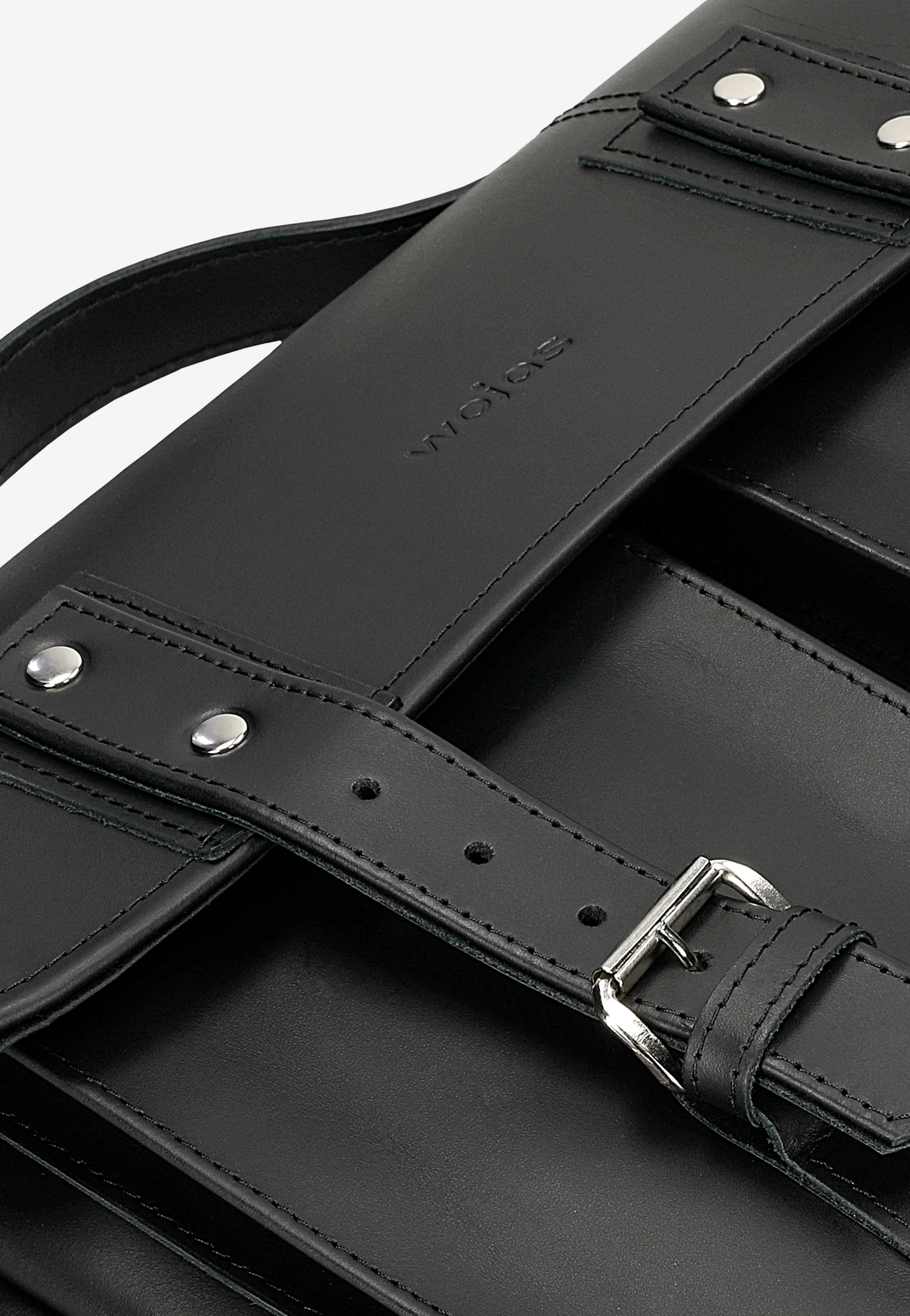 Czarna skórzana torba-plecak 2w1