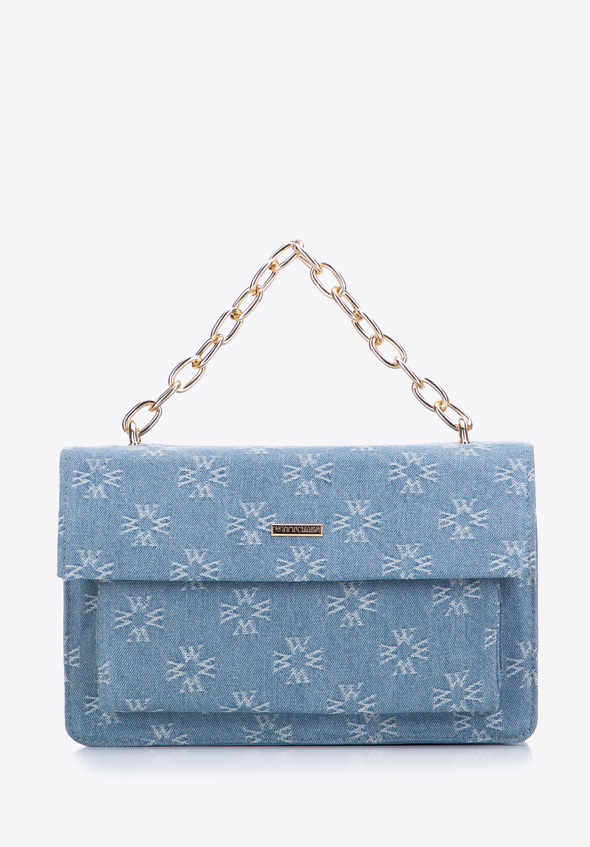 Damska listonoszka dżinsowa w monogram