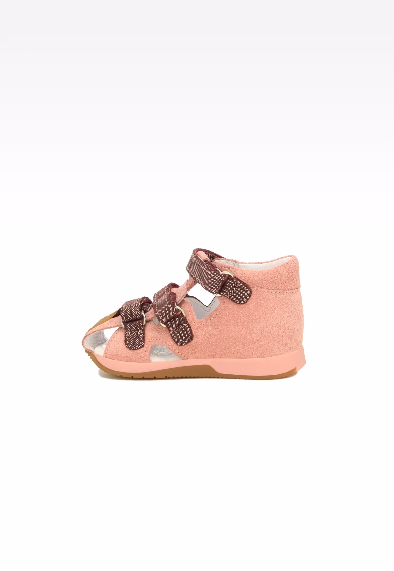 Sandały BARTEK 81021-008, dla dziewcząt, różowo-szary