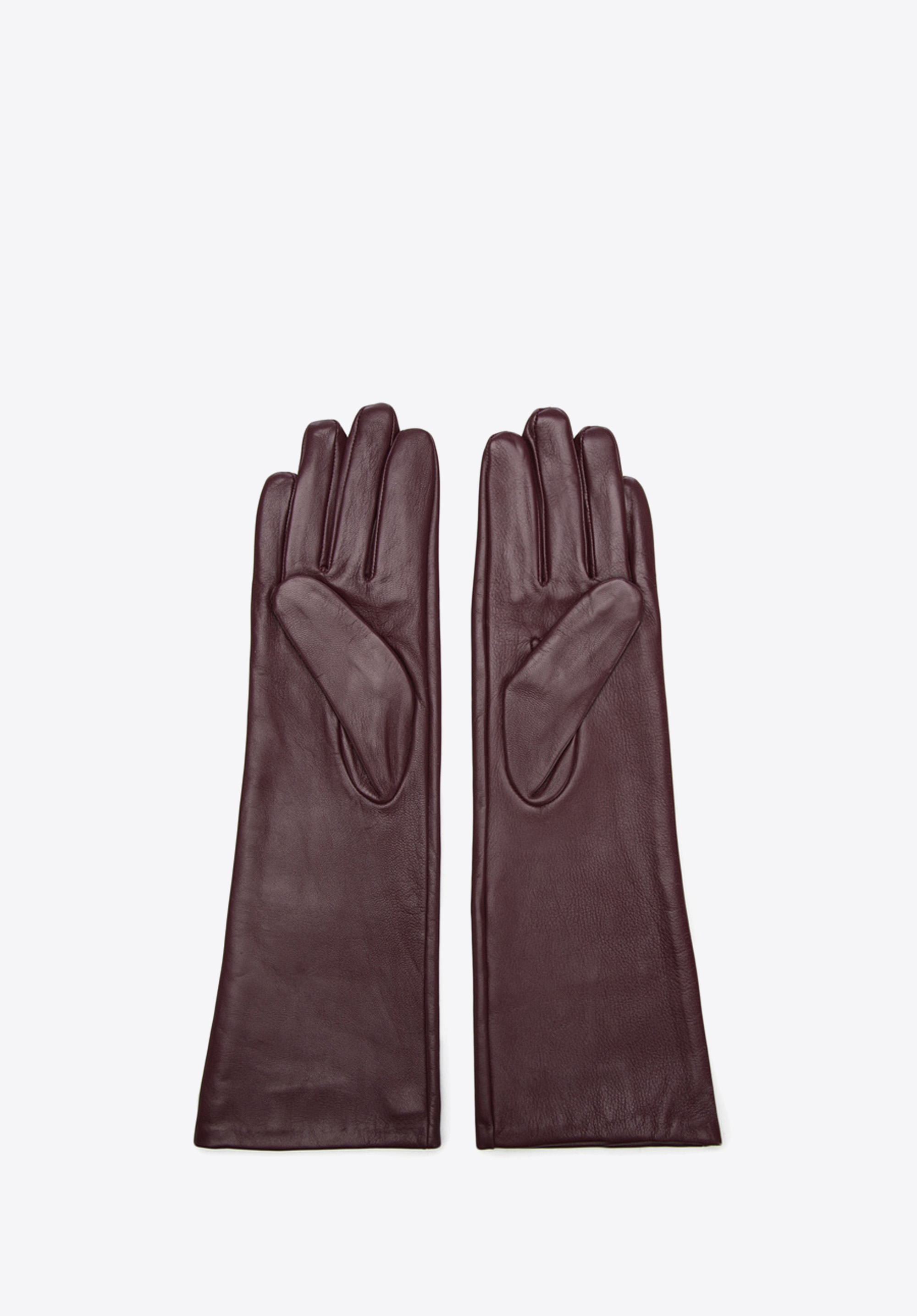 Damskie rękawiczki skórzane długie