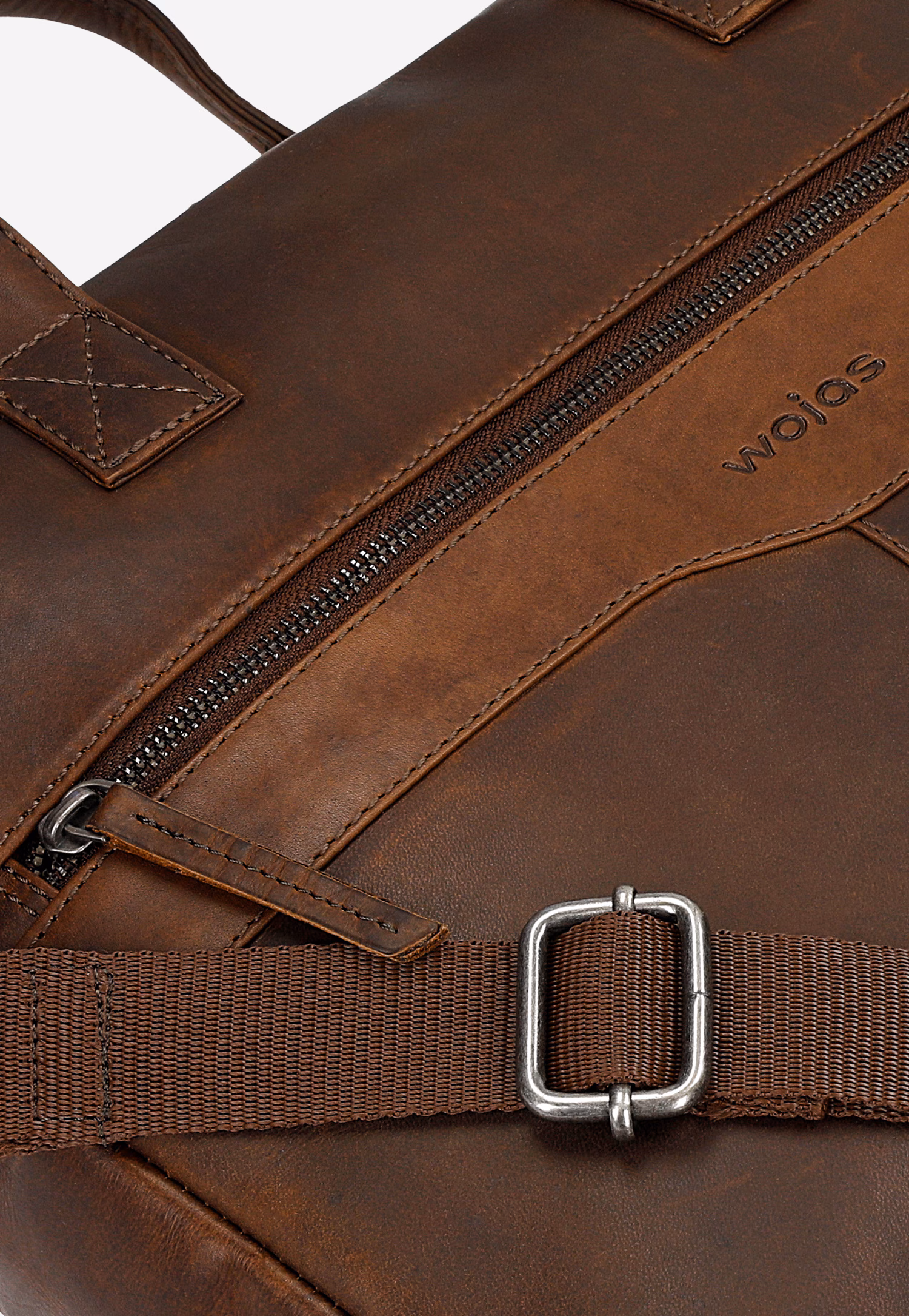 Duża brązowa torba męska z olejowanej skóry pull up