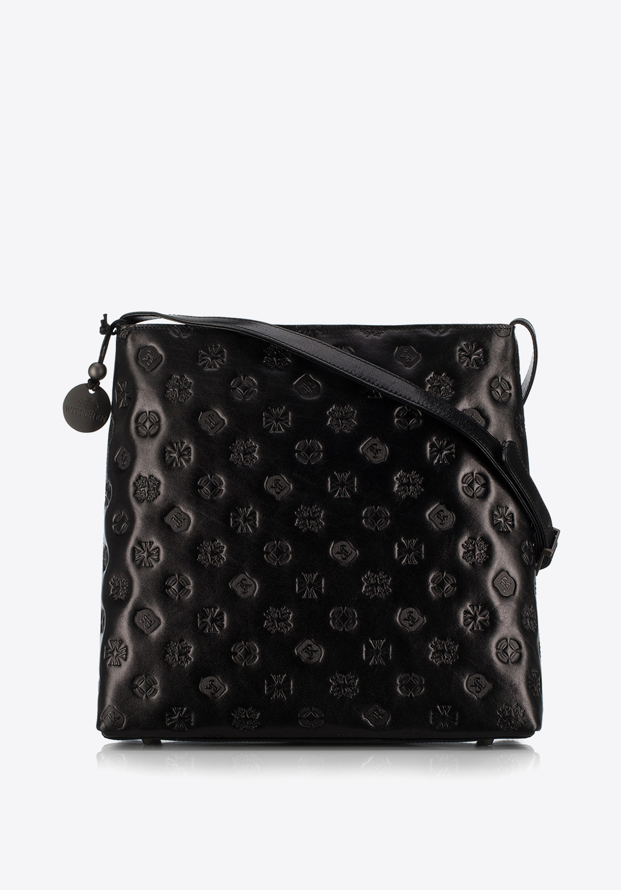 Damska listonoszka skórzana z monogramem duża