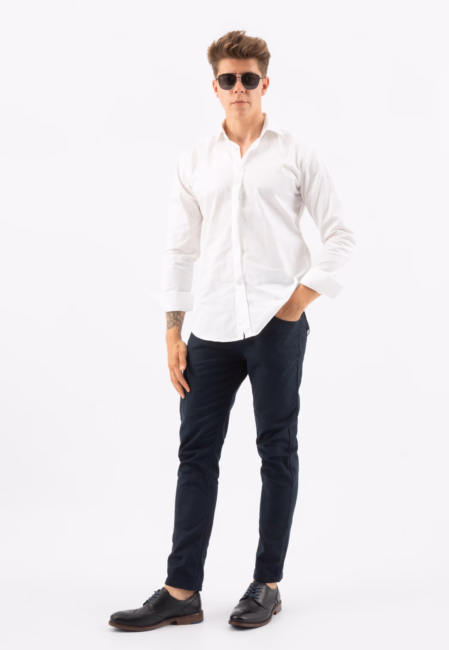 Czarne półbuty męskie