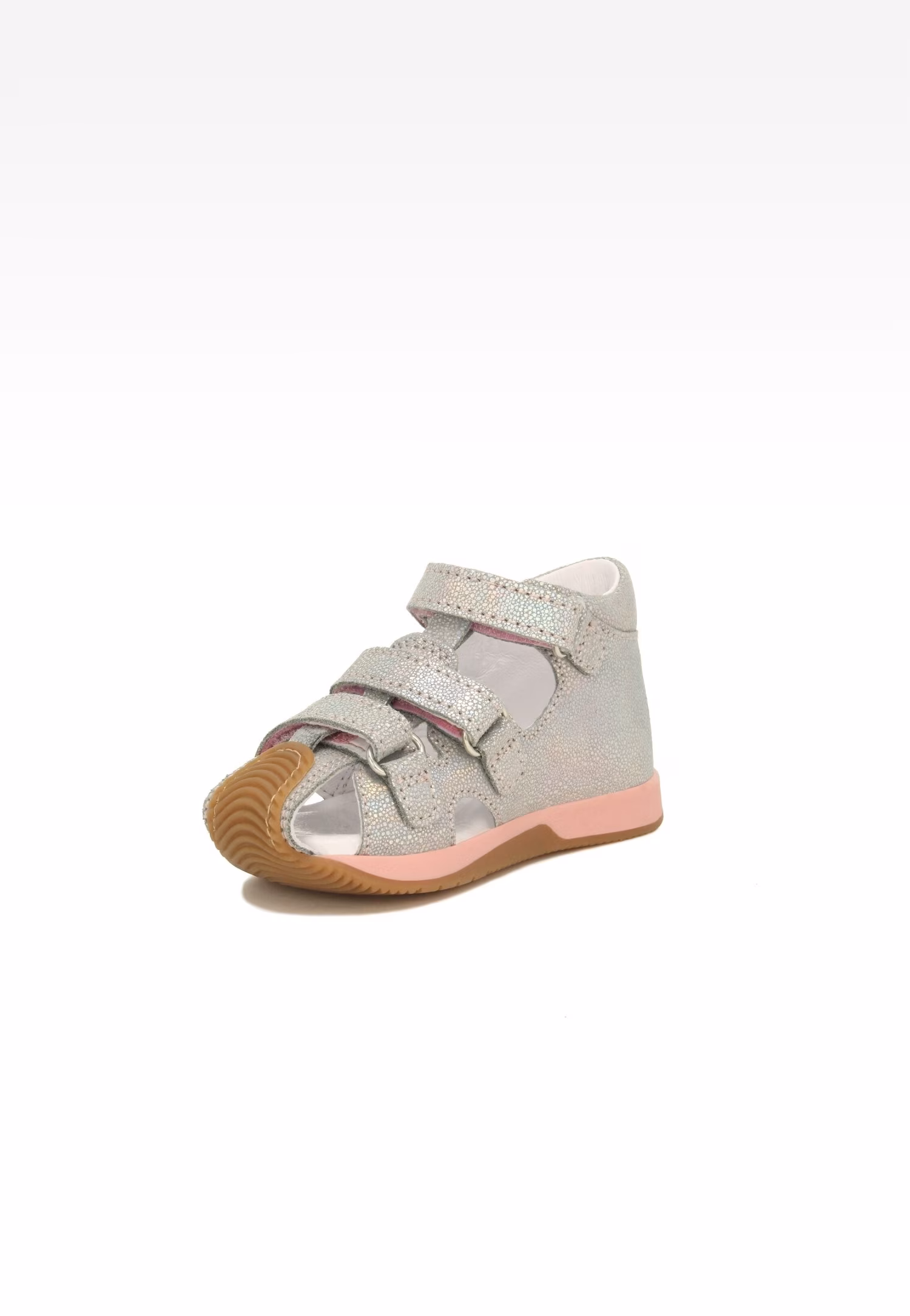 Sandały BARTEK 81021-008, dla dziewcząt, różowo-szary