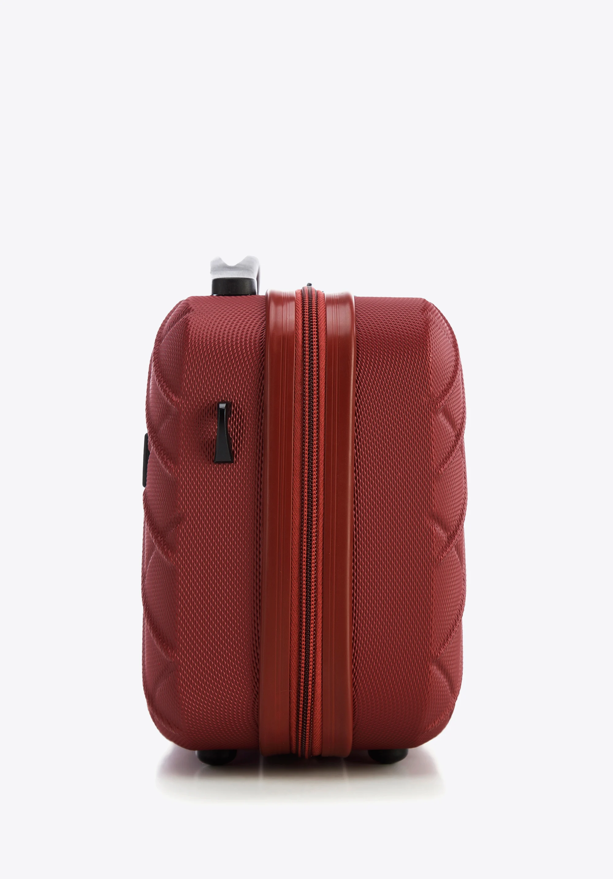 Średnia walizka z ABS-u w ukośną kratkę