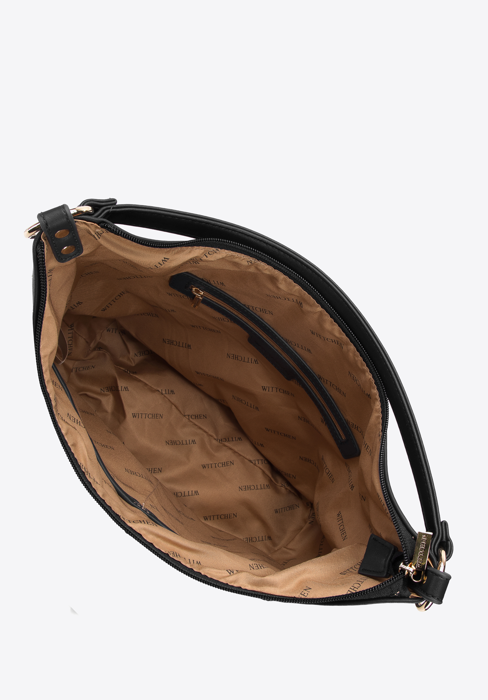 Torebka worek z ekoskóry z nitami