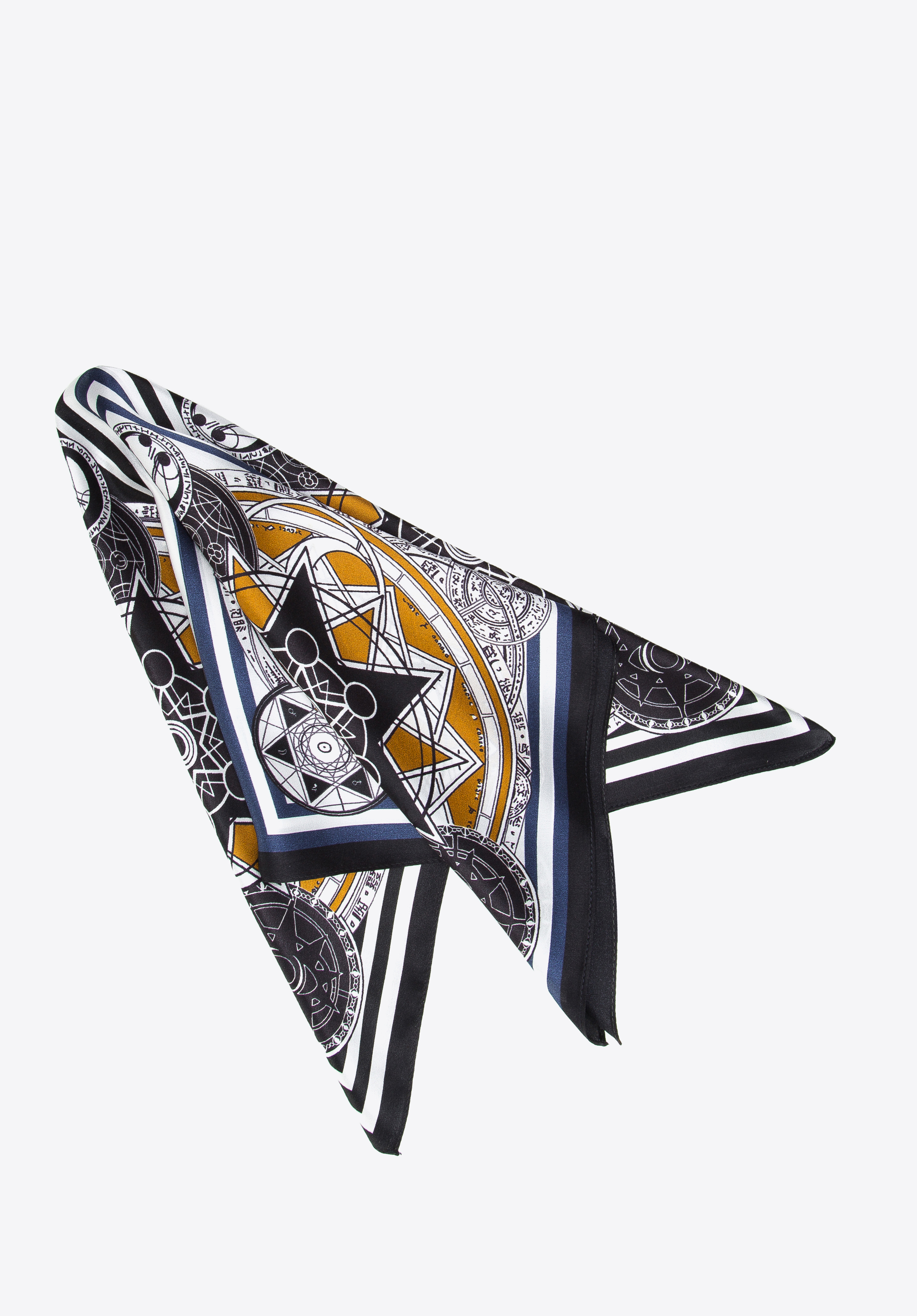 Damska apaszka jedwabna we wzory