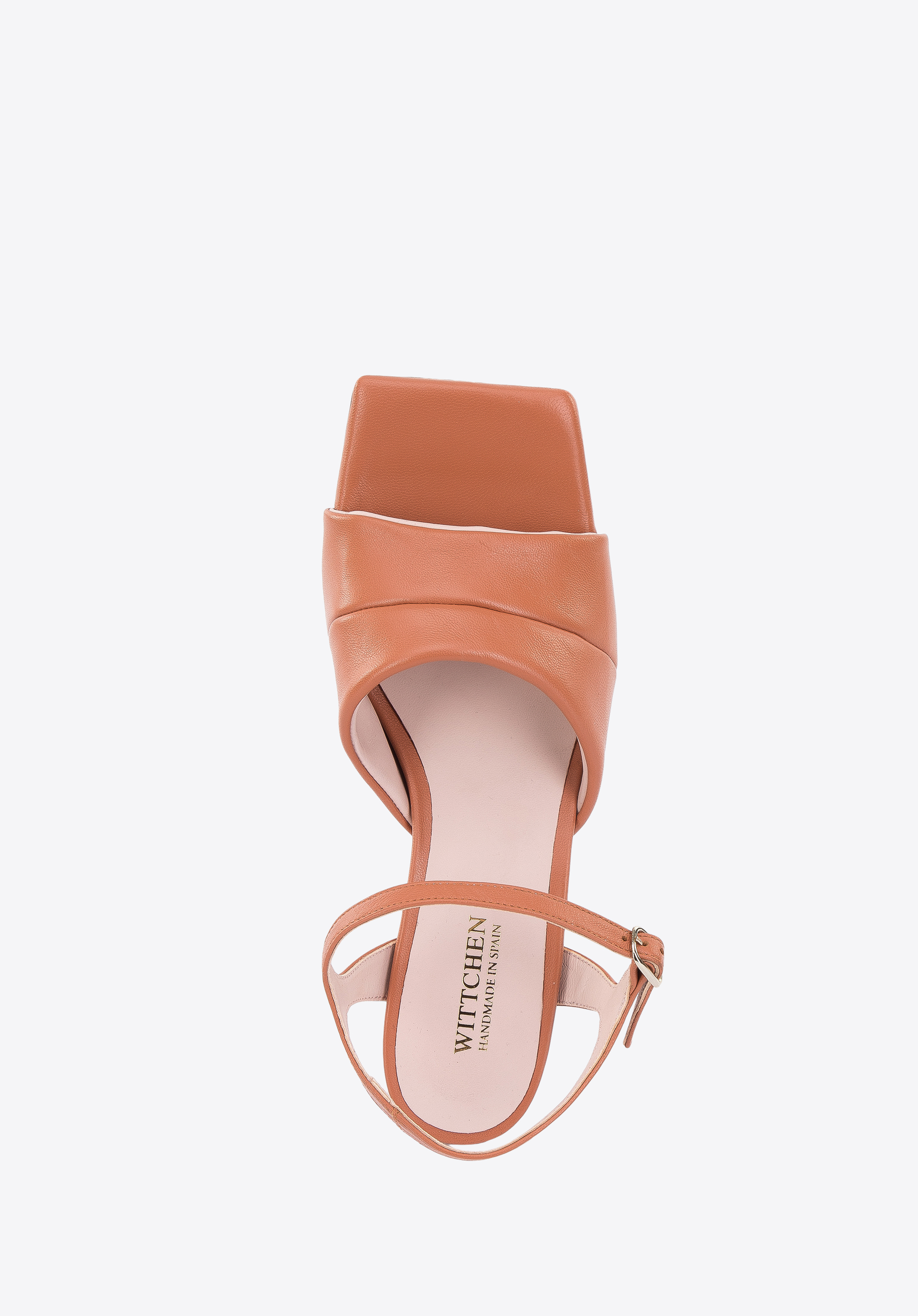 Damskie sandały skórzane klasyczne na szpilce