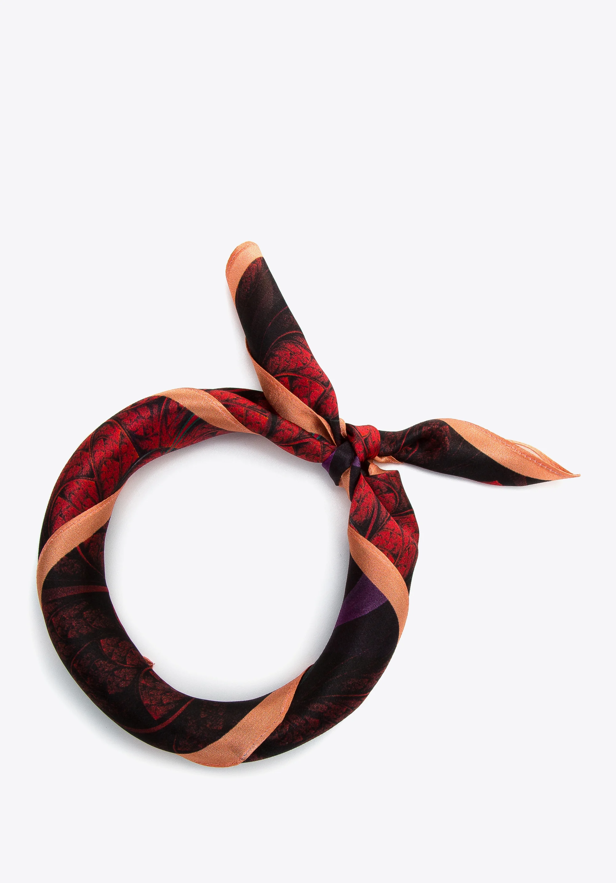 Damska apaszka jedwabna we wzory