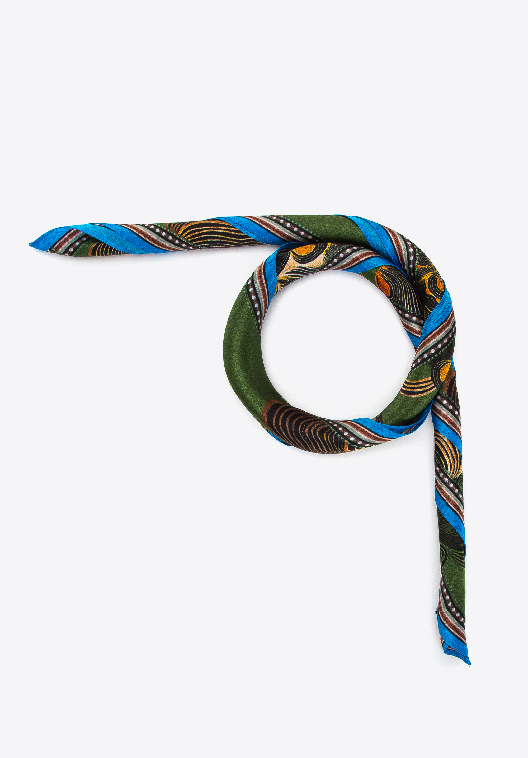 Damska chusta jedwabna we wzory duża