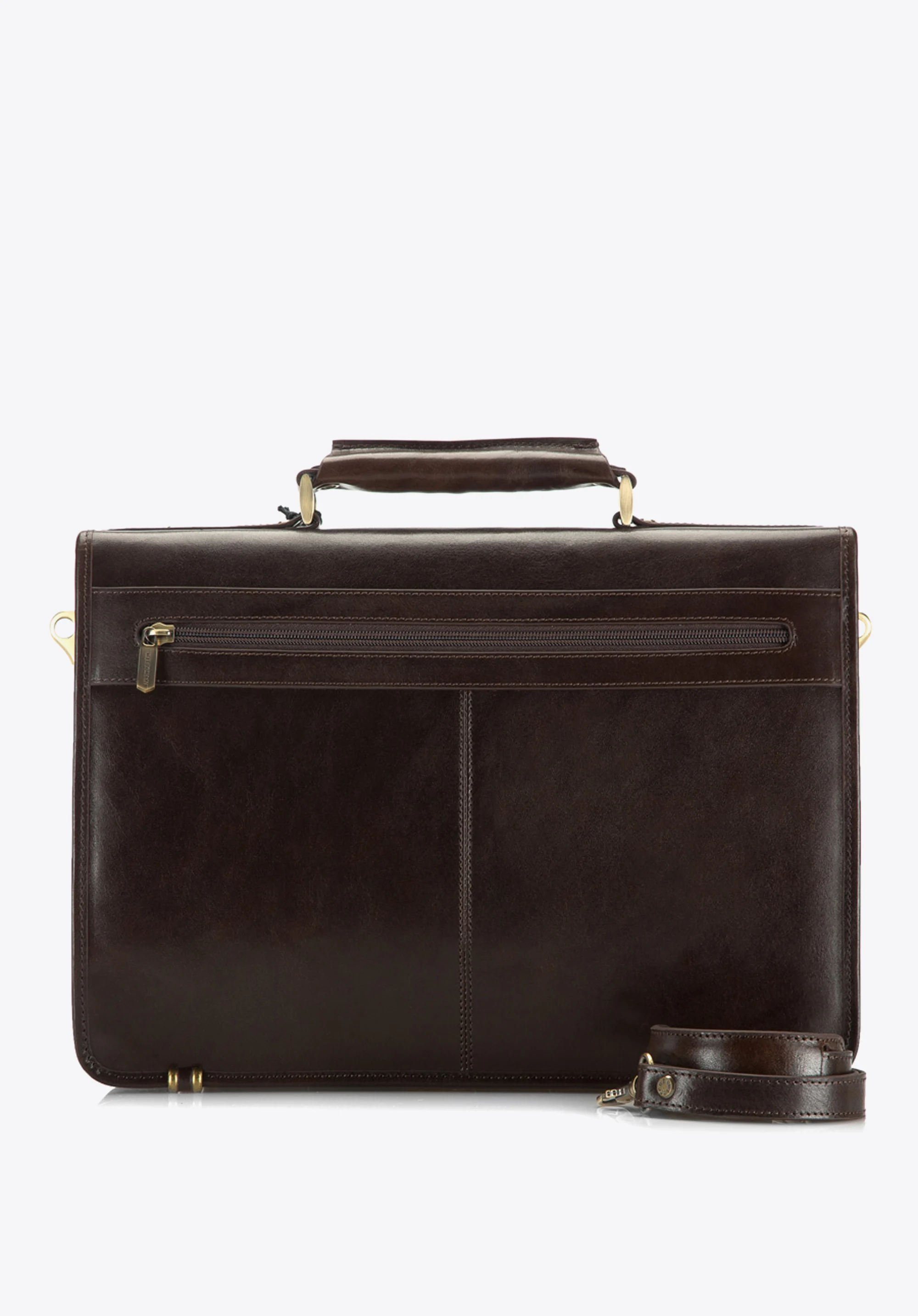 Teczka skórzana z prostą klapą