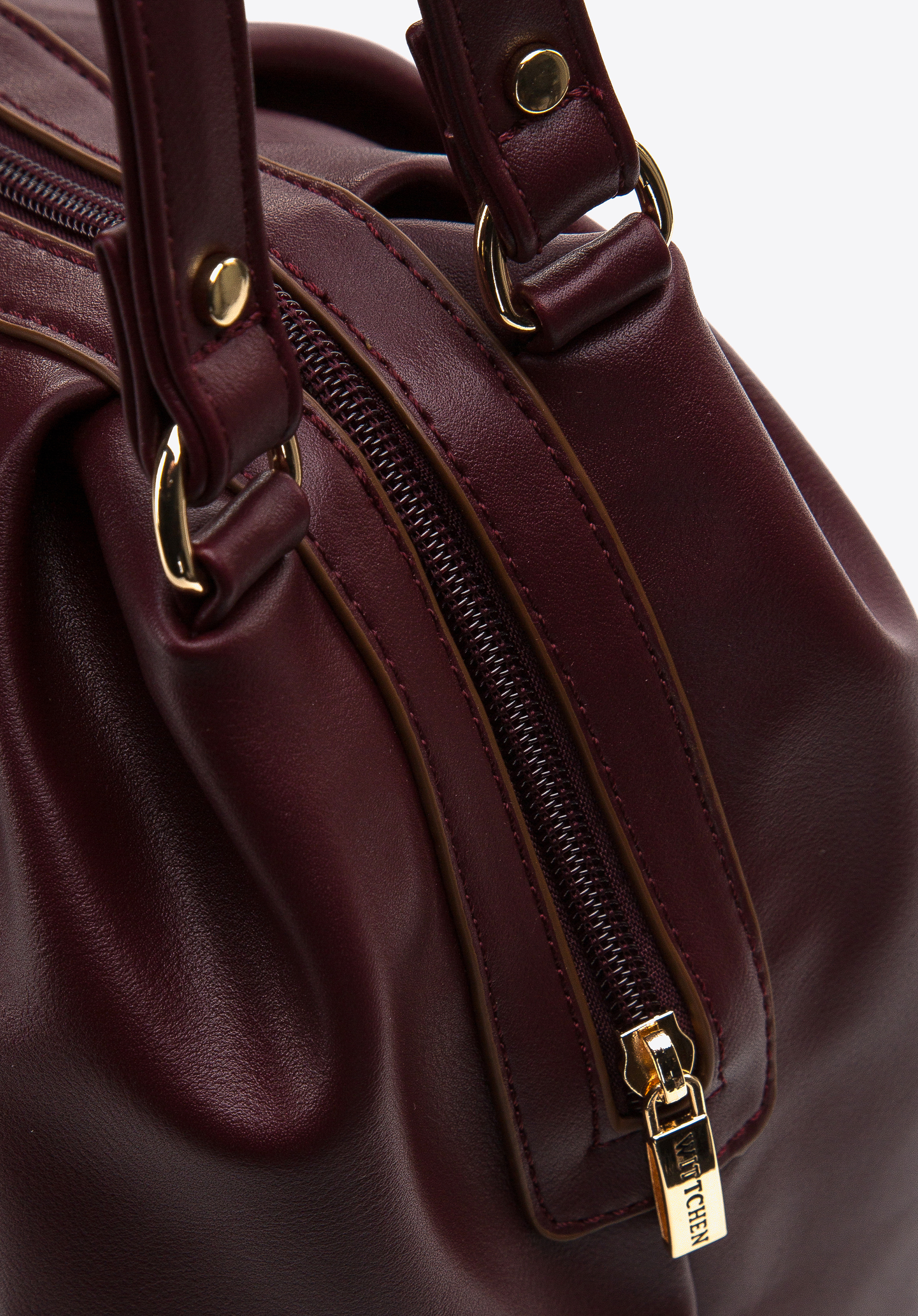 Torebka shopperka z marszczonej ekoskóry