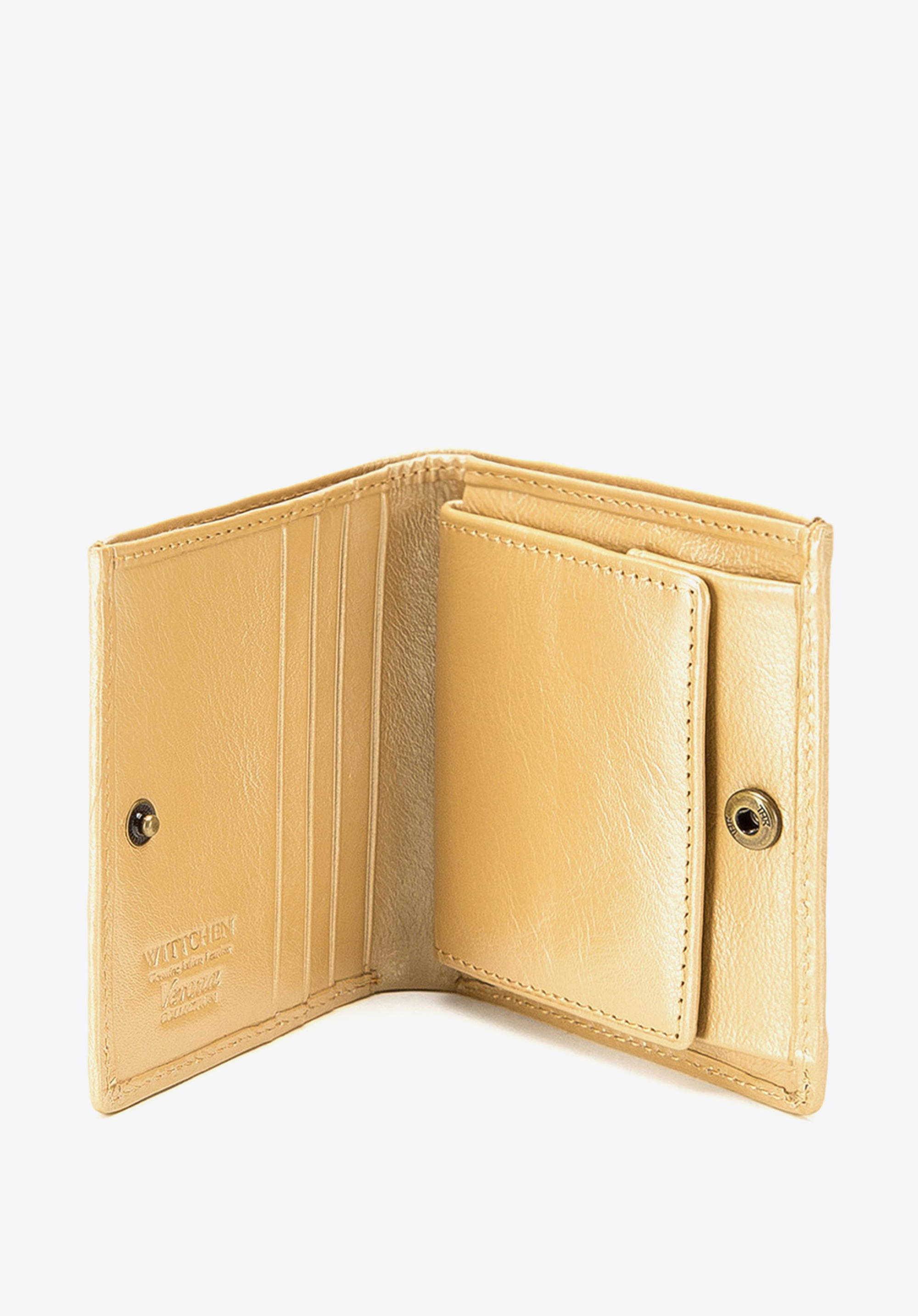 Damski portfel ze skóry lakierowany mały