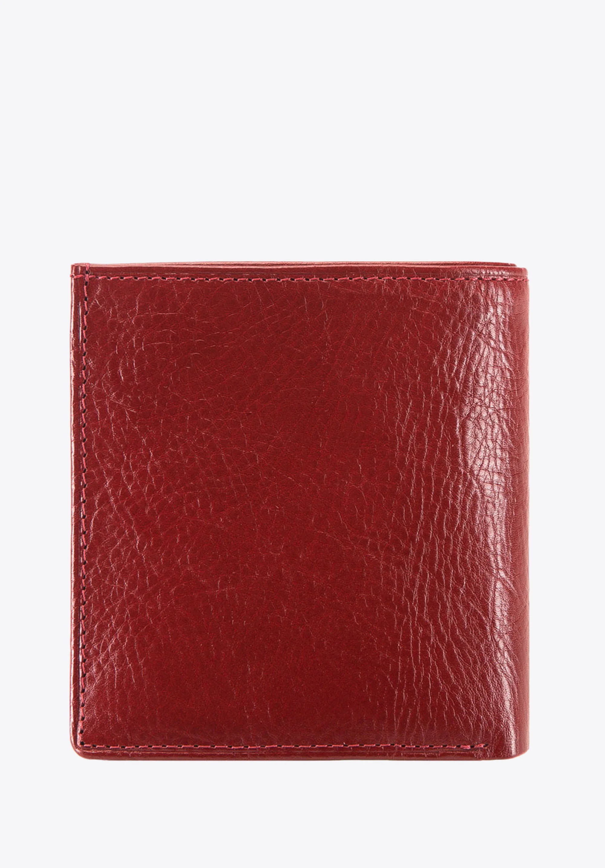 Portfel ze skóry stębnowany mały