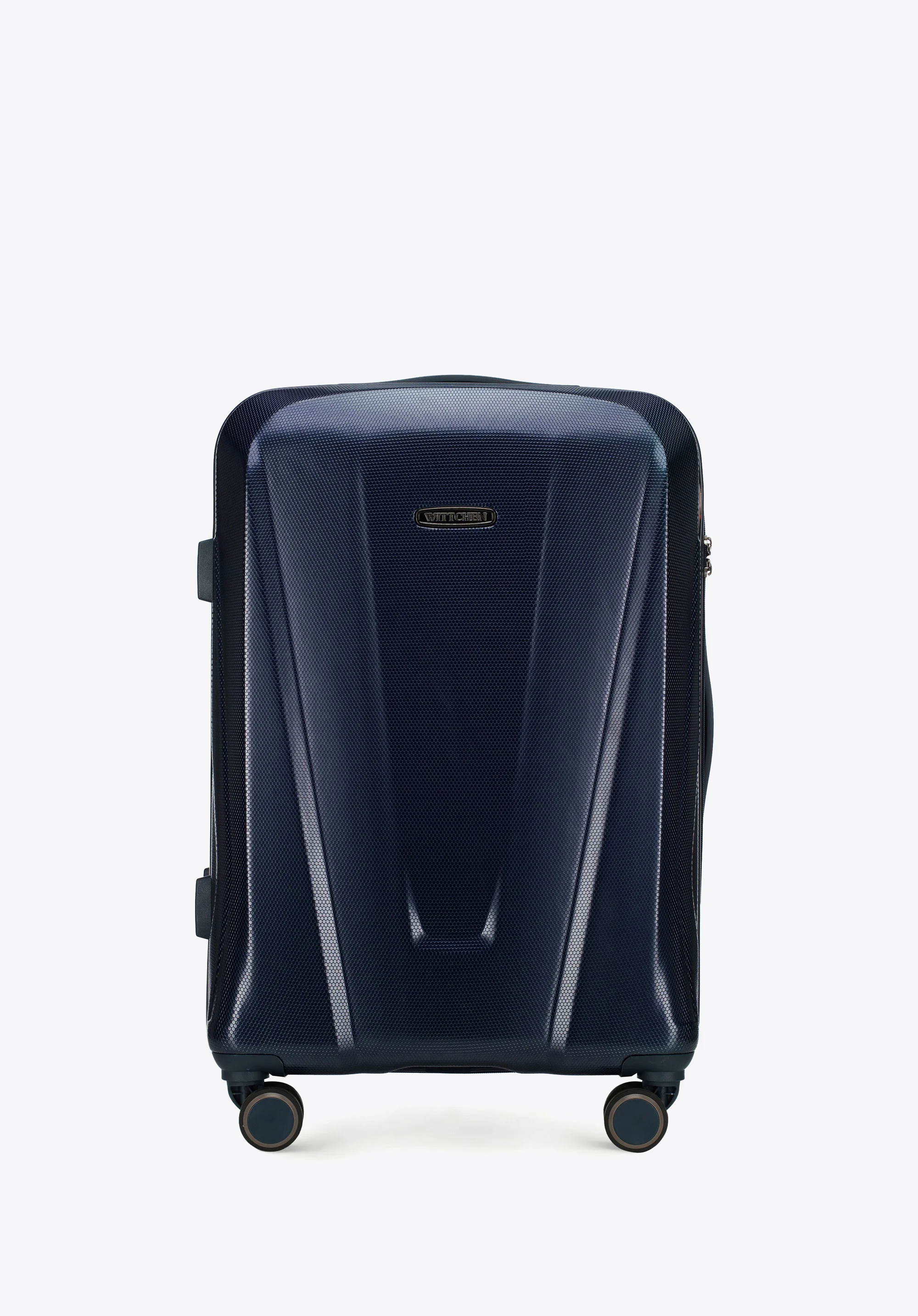 Walizka kabinowa z polikarbonu geometryczna