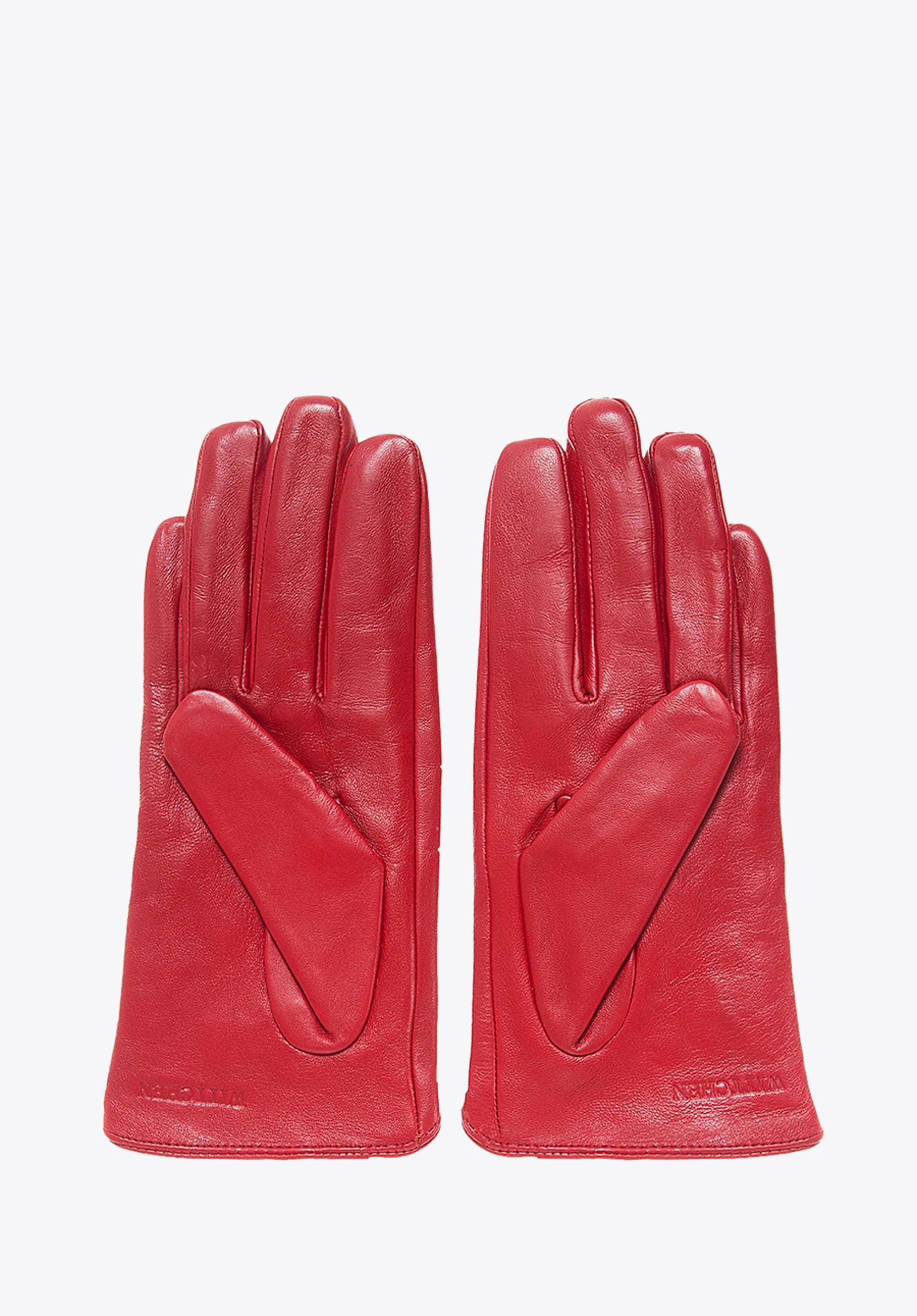 Damskie rękawiczki skórzane dziurkowane