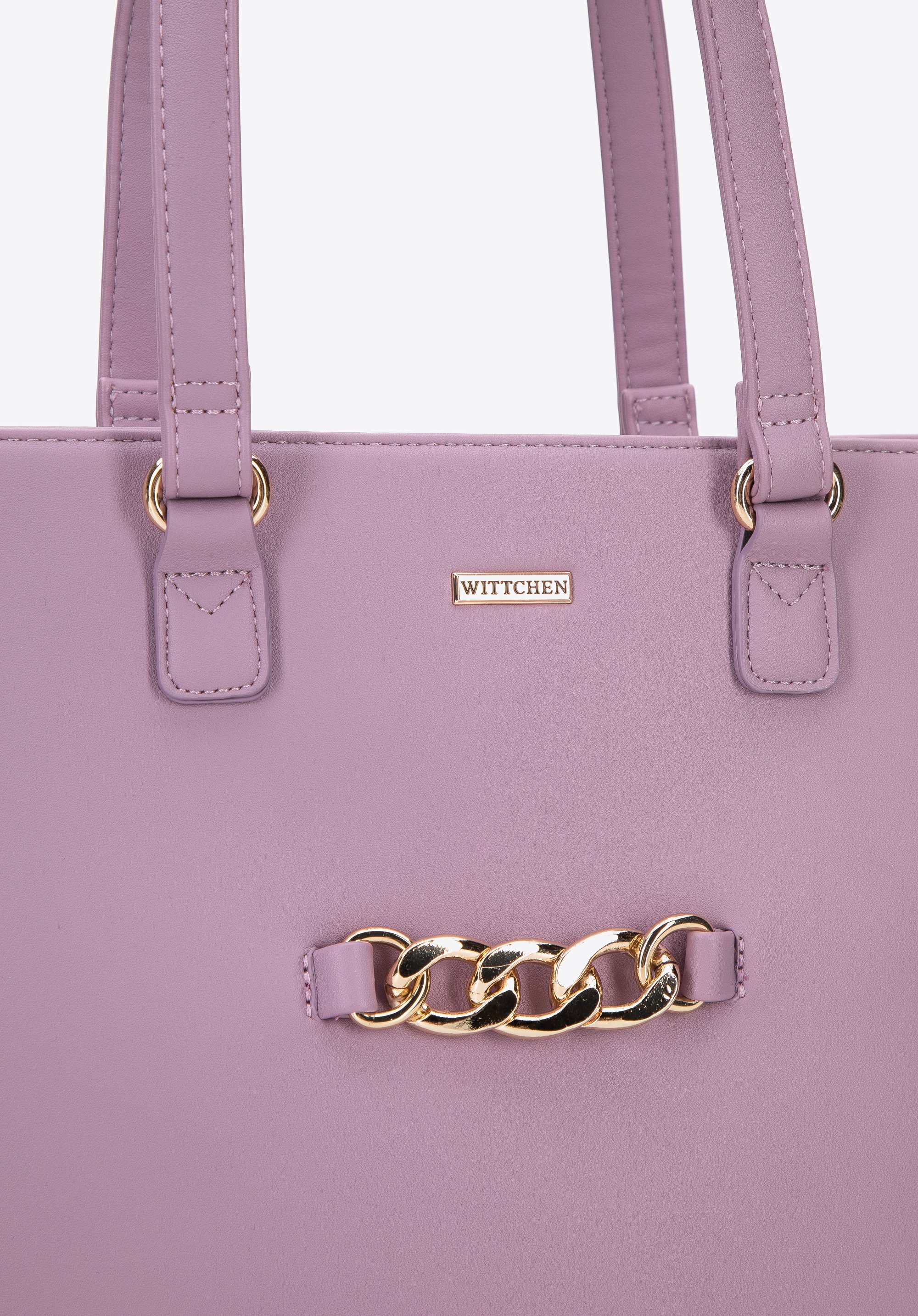 Damska shopperka z łańcuchem na przodzie