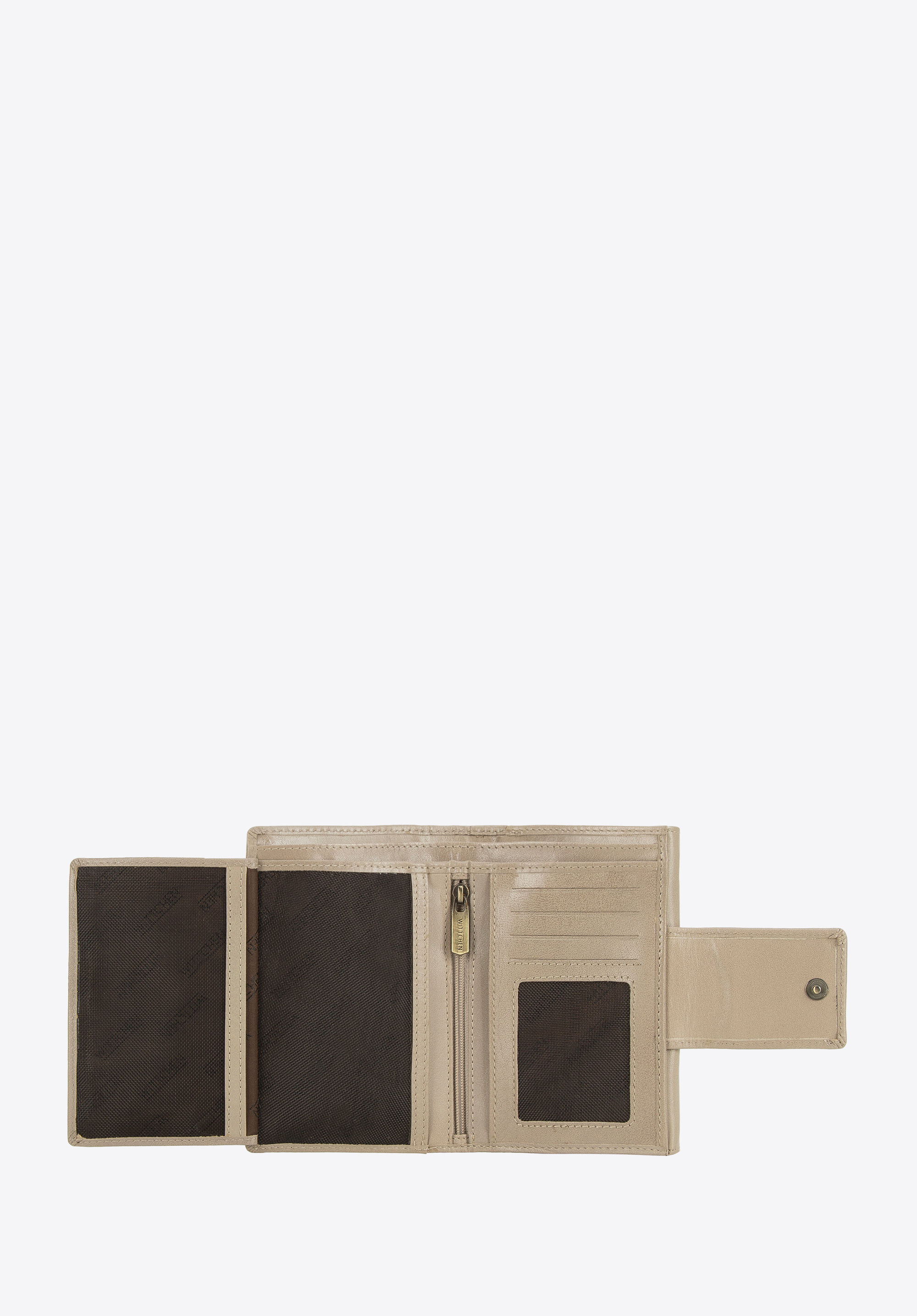 Damski portfel ze skóry z elegancką napą