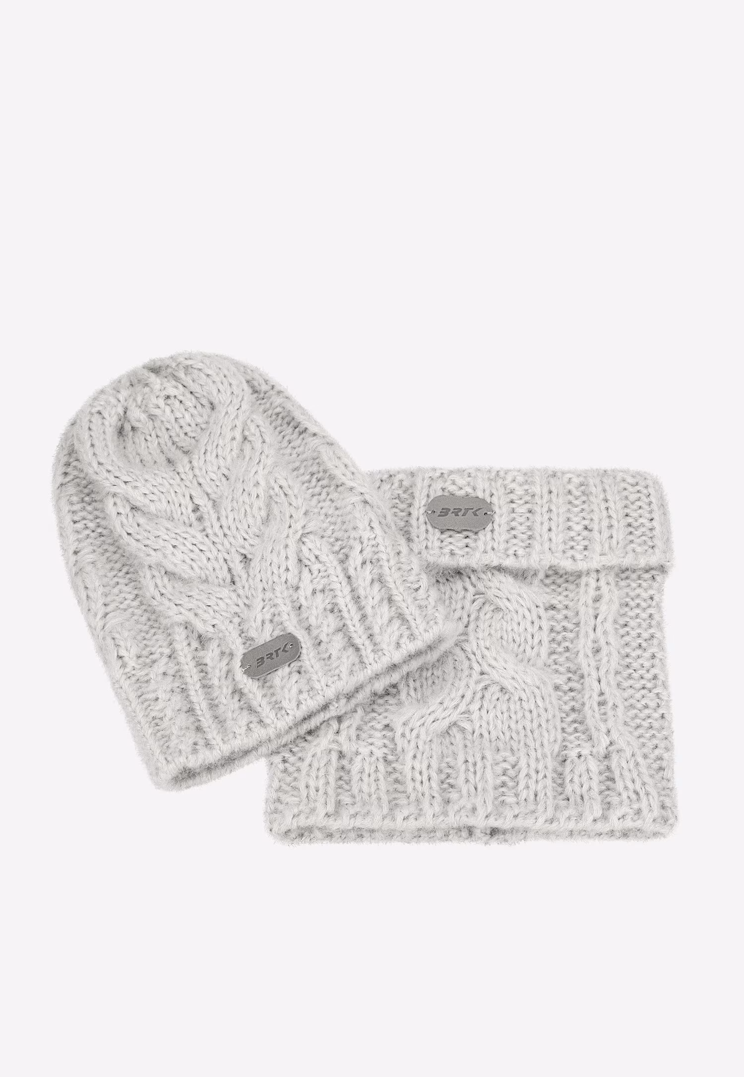 Zimowy zestaw BARTEK z wełny merino 85604-80, czapka + komin