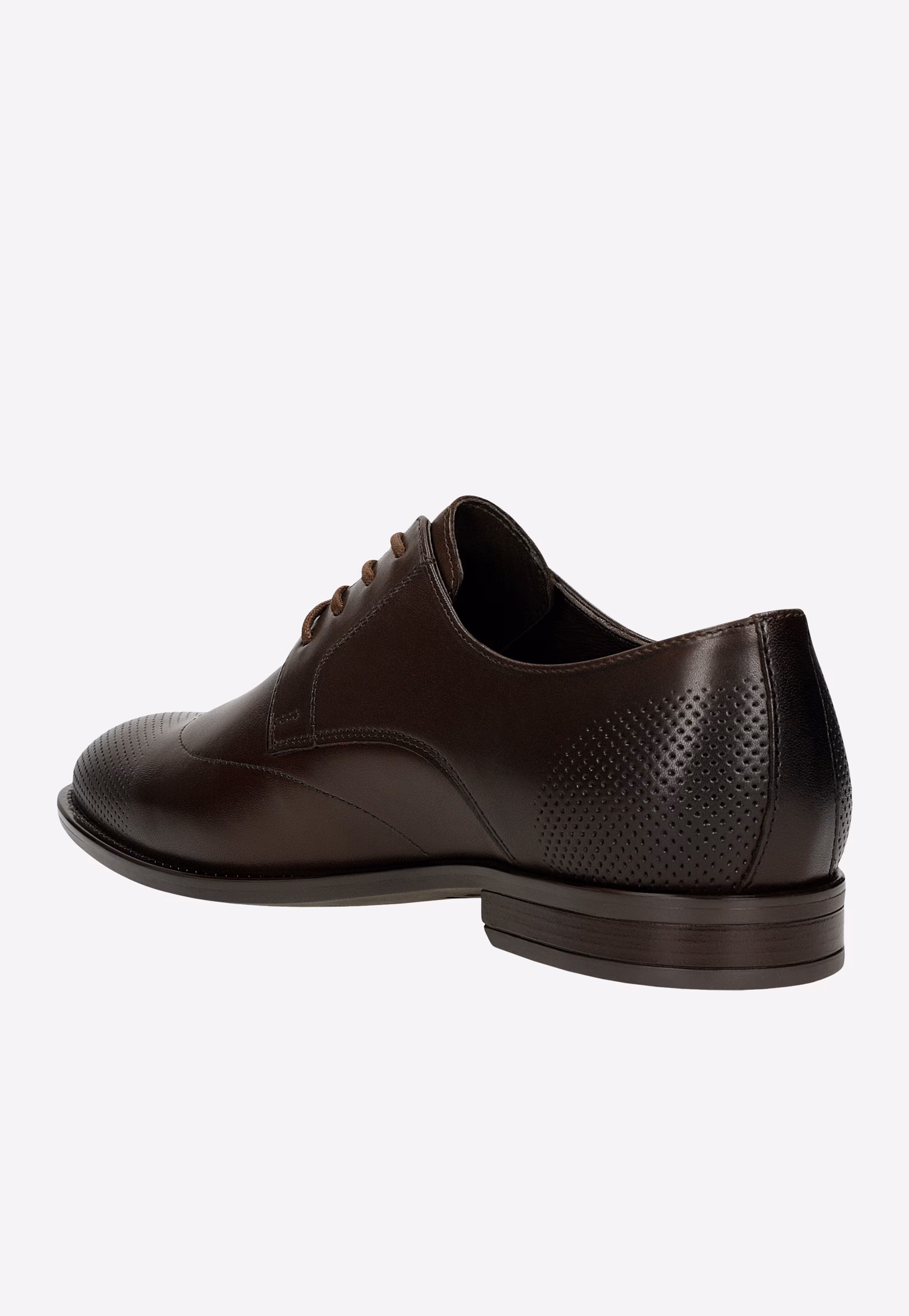 Wizytowe półbuty męskie ze skóry licowej