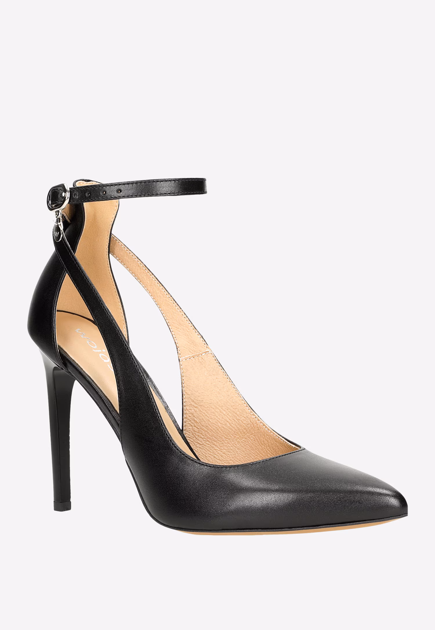 Eleganckie beżowe czółenka damskie na szpilce