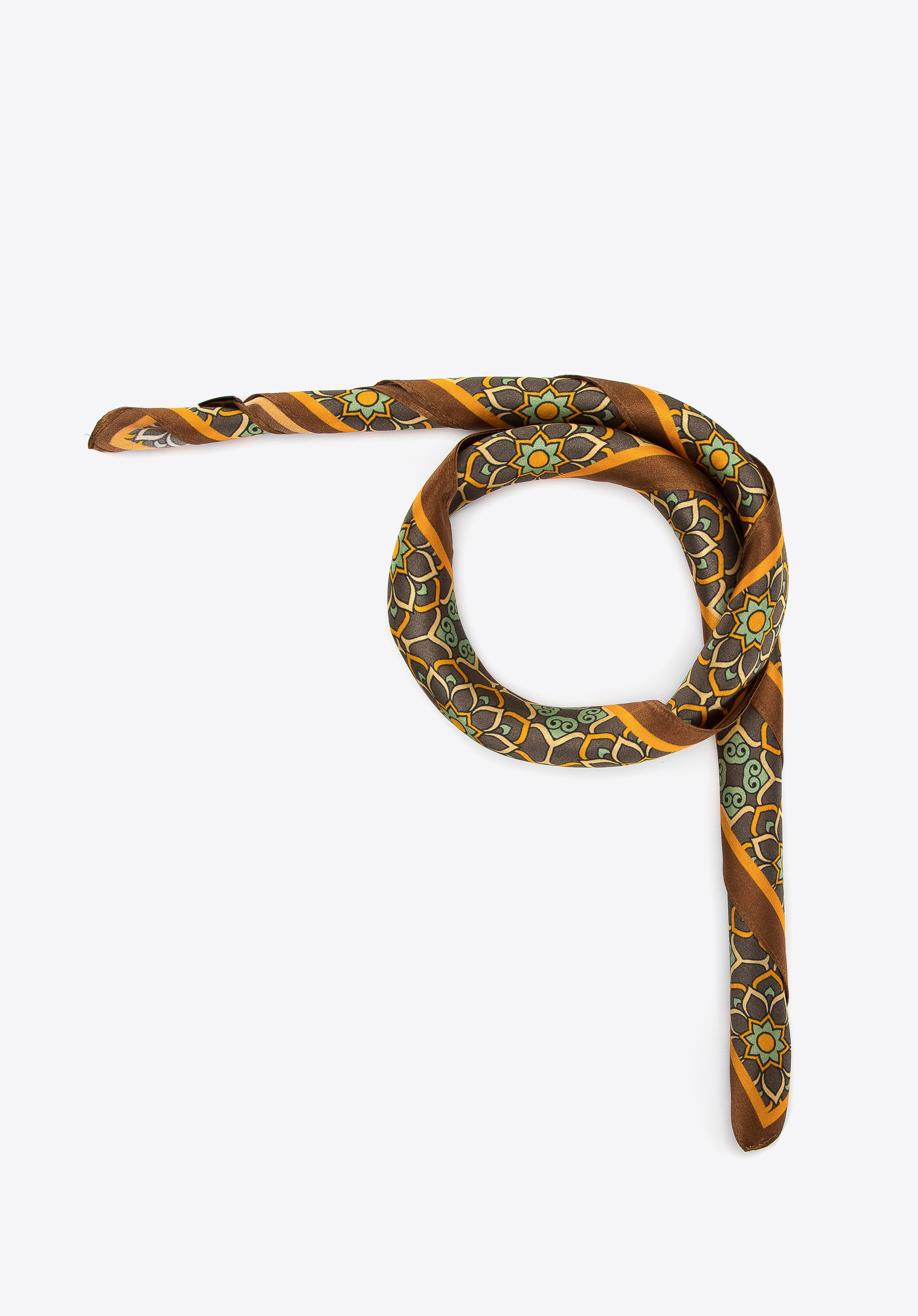 Damska chusta jedwabna we wzory duża