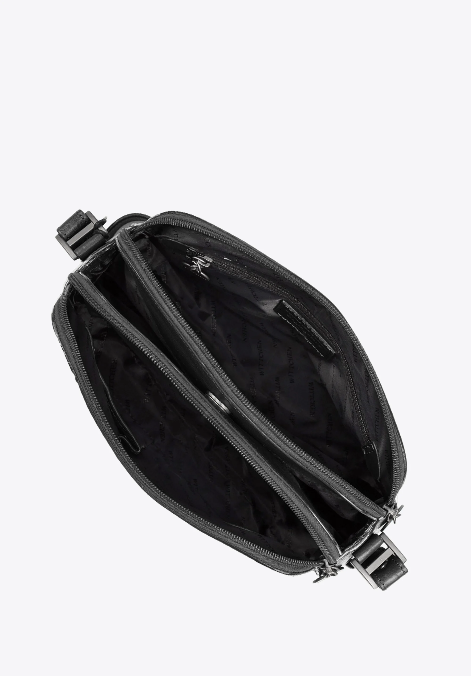 Damska listonoszka skórzana lakierowana z monogramem