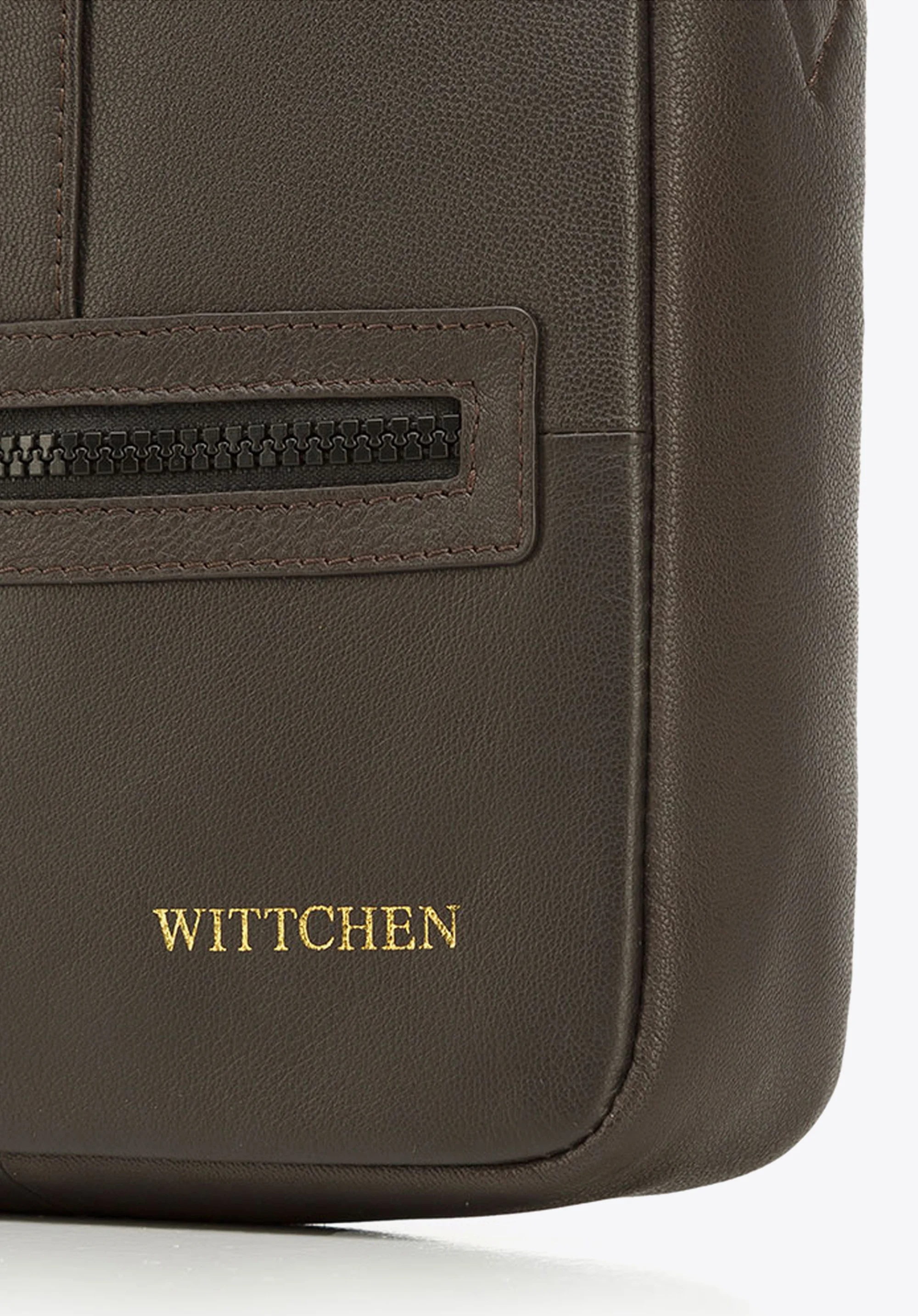 Męska listonoszka skórzana stębnowana mała