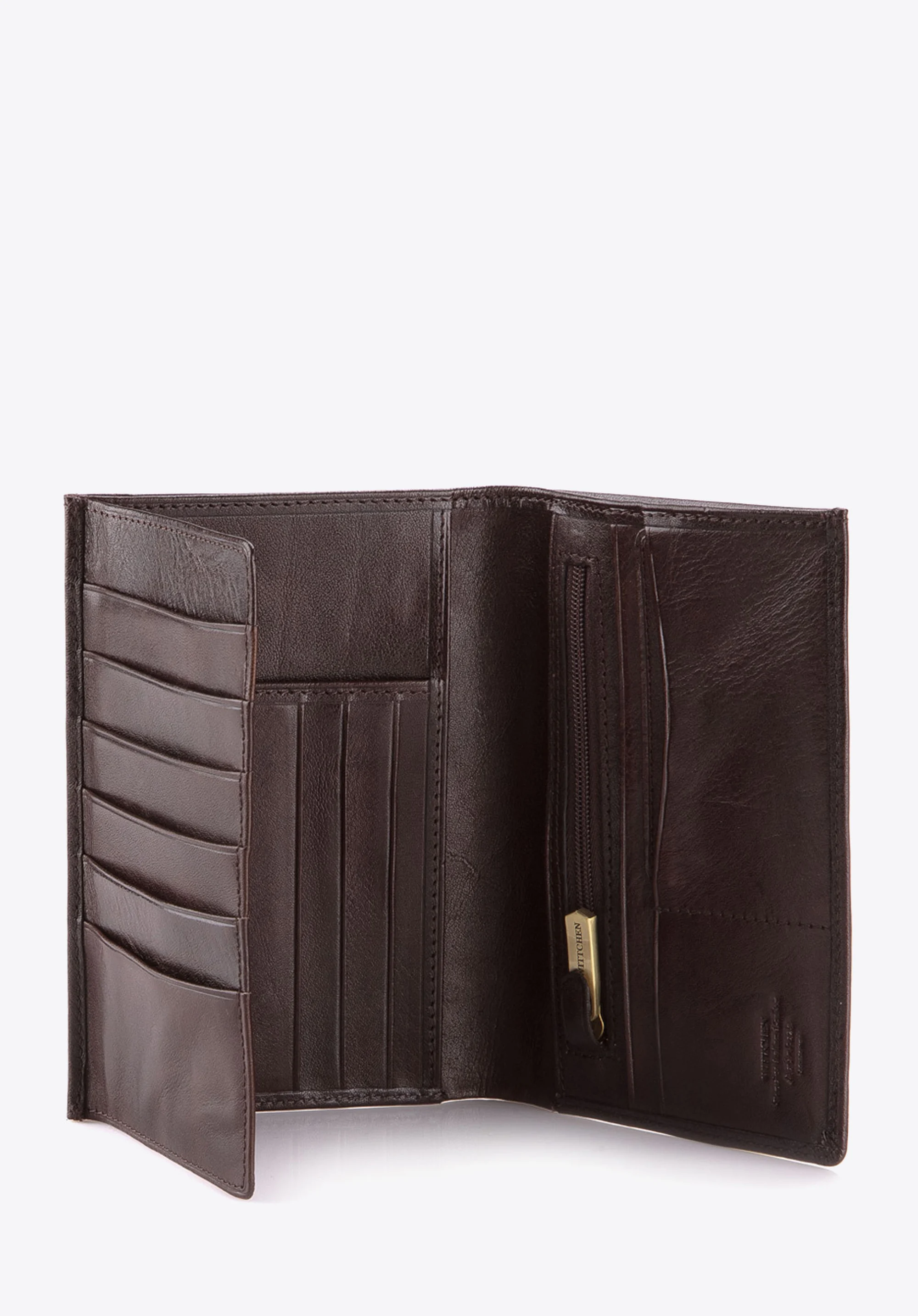 Męski portfel z połyskliwej skóry