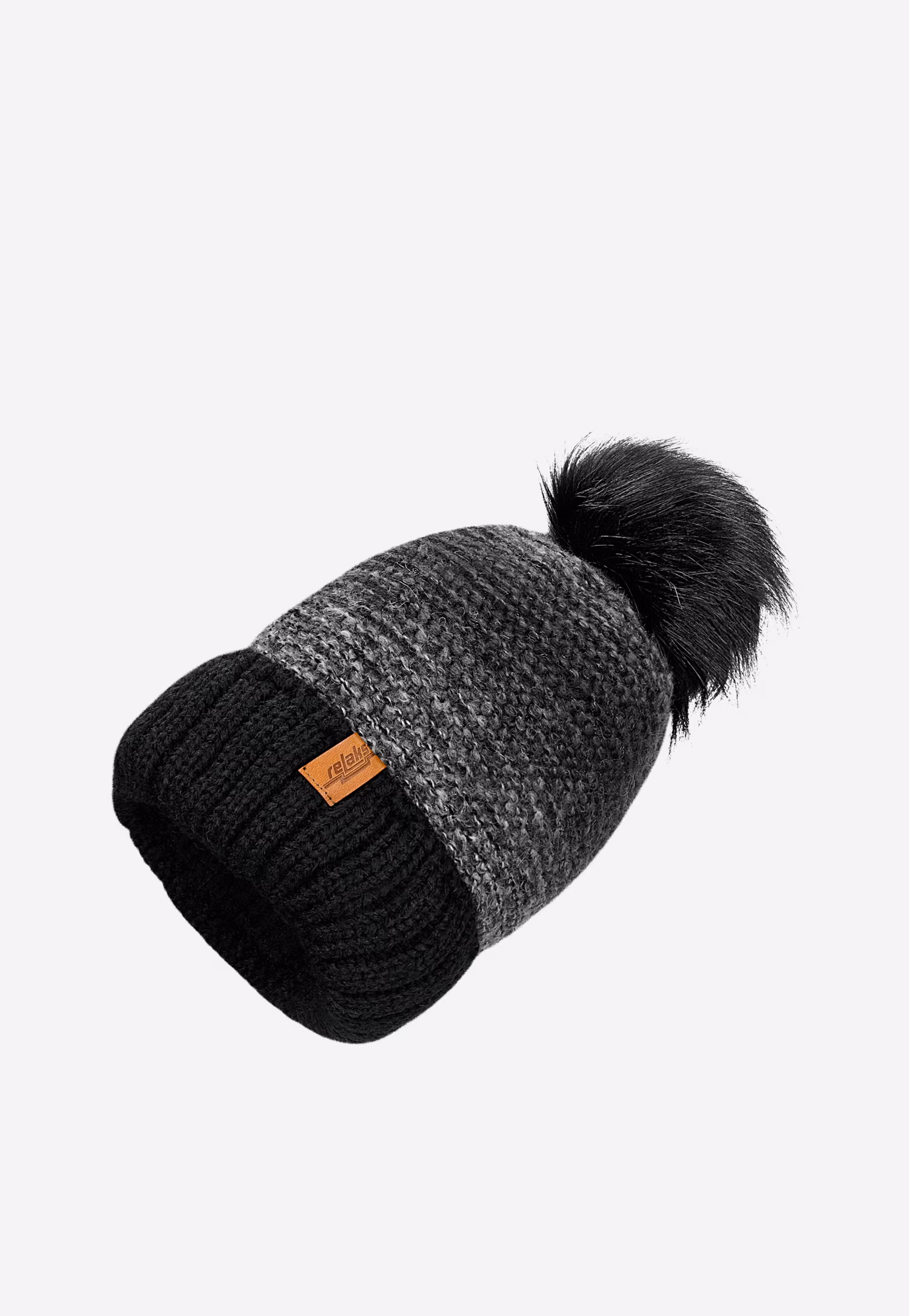 Popielaty cieniowany zestaw RELAKS czapka + komin