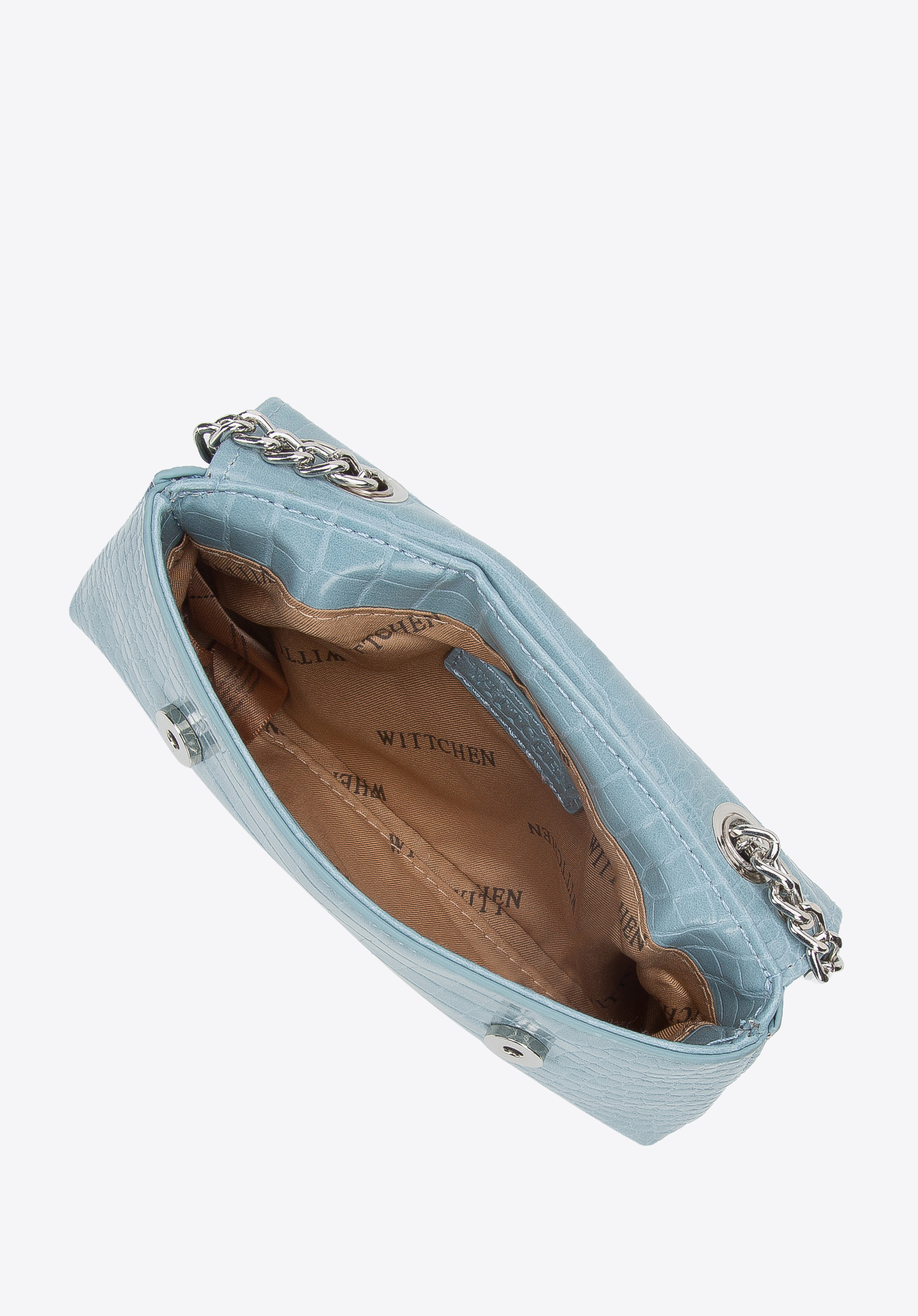 Minitorebka z ekoskóry croco z dwoma łańcuchami