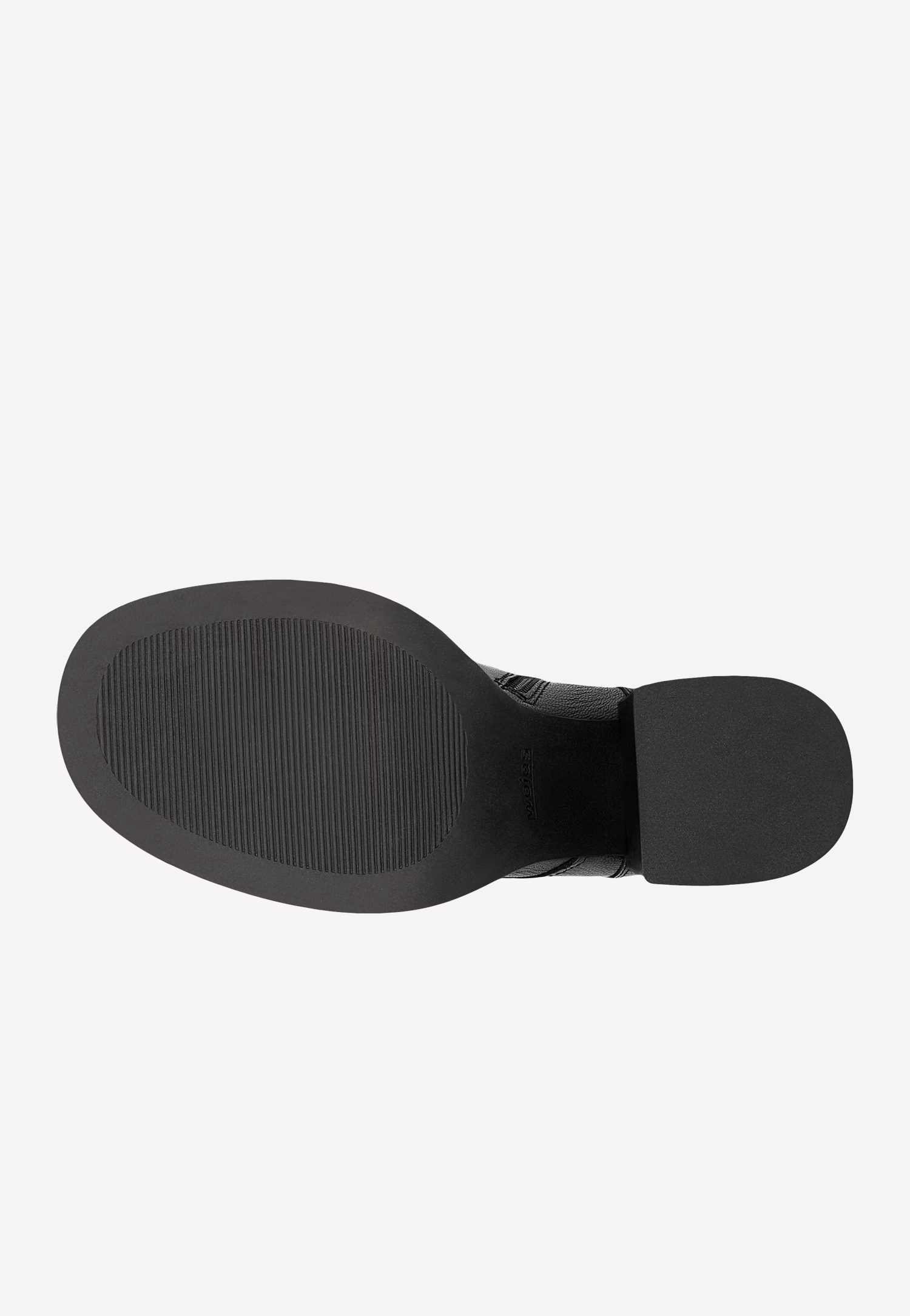 Czarne skórzane trzewiki na obcasie