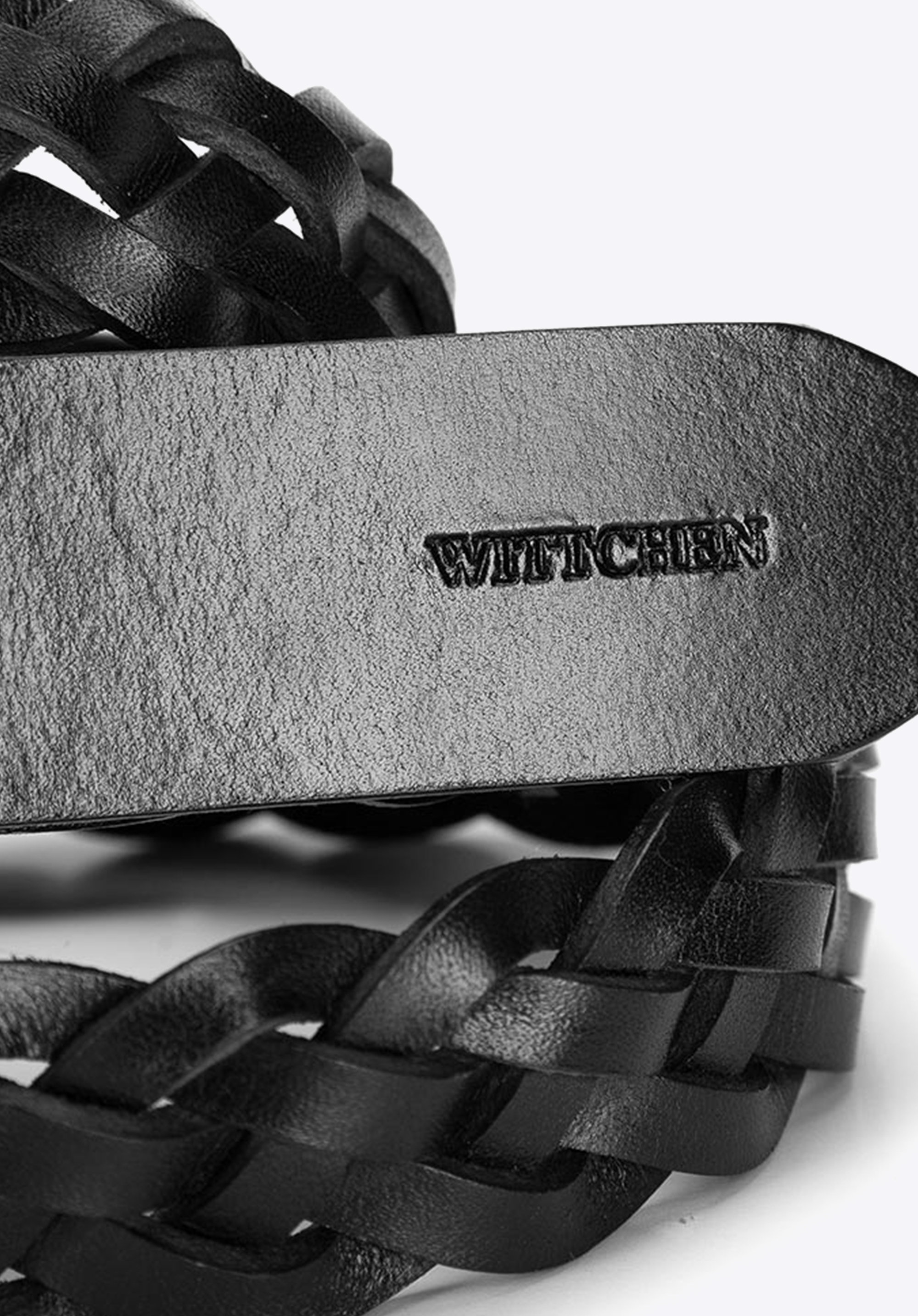 Męski pasek ze skóry pleciony