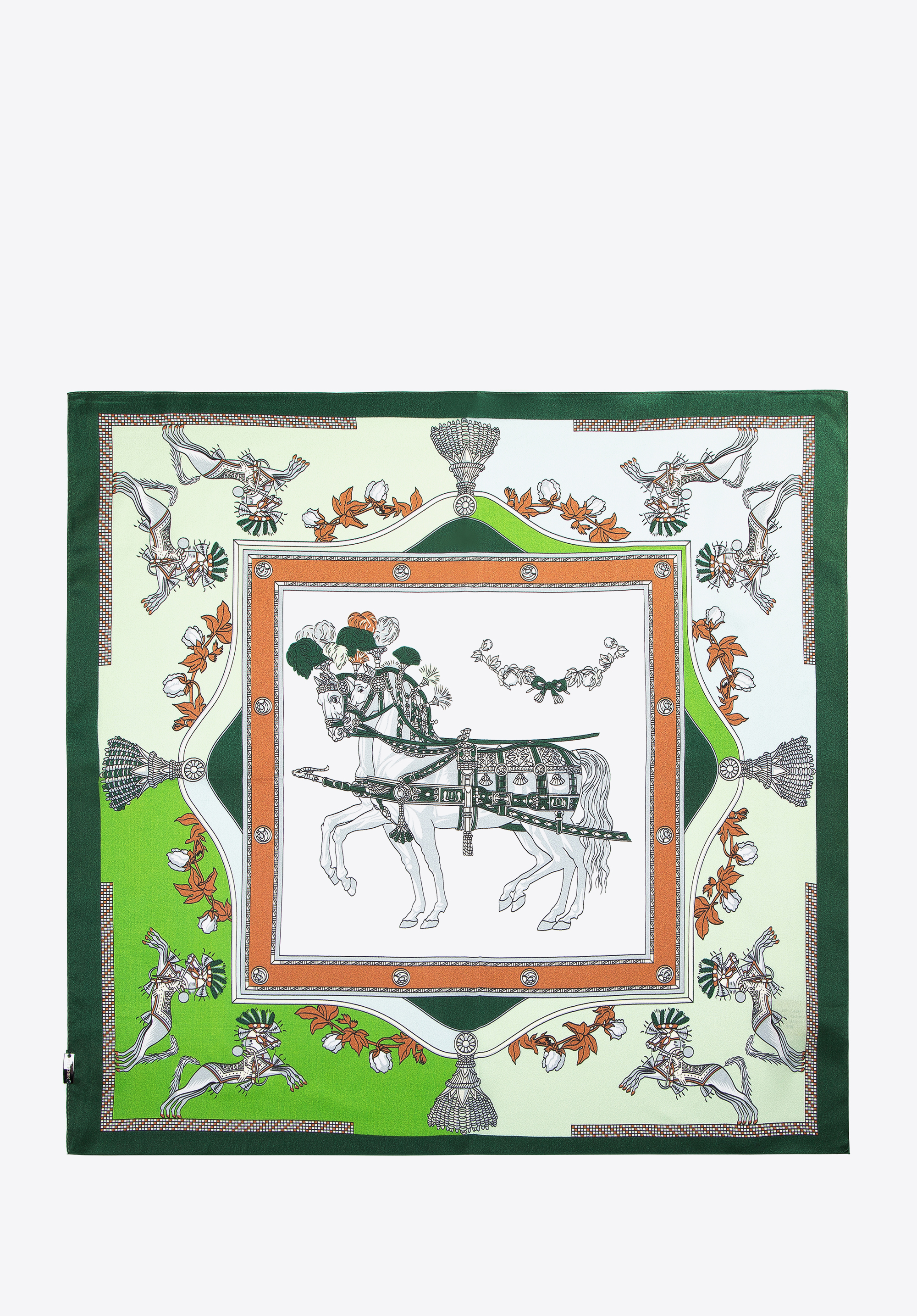 Damska apaszka jedwabna we wzory