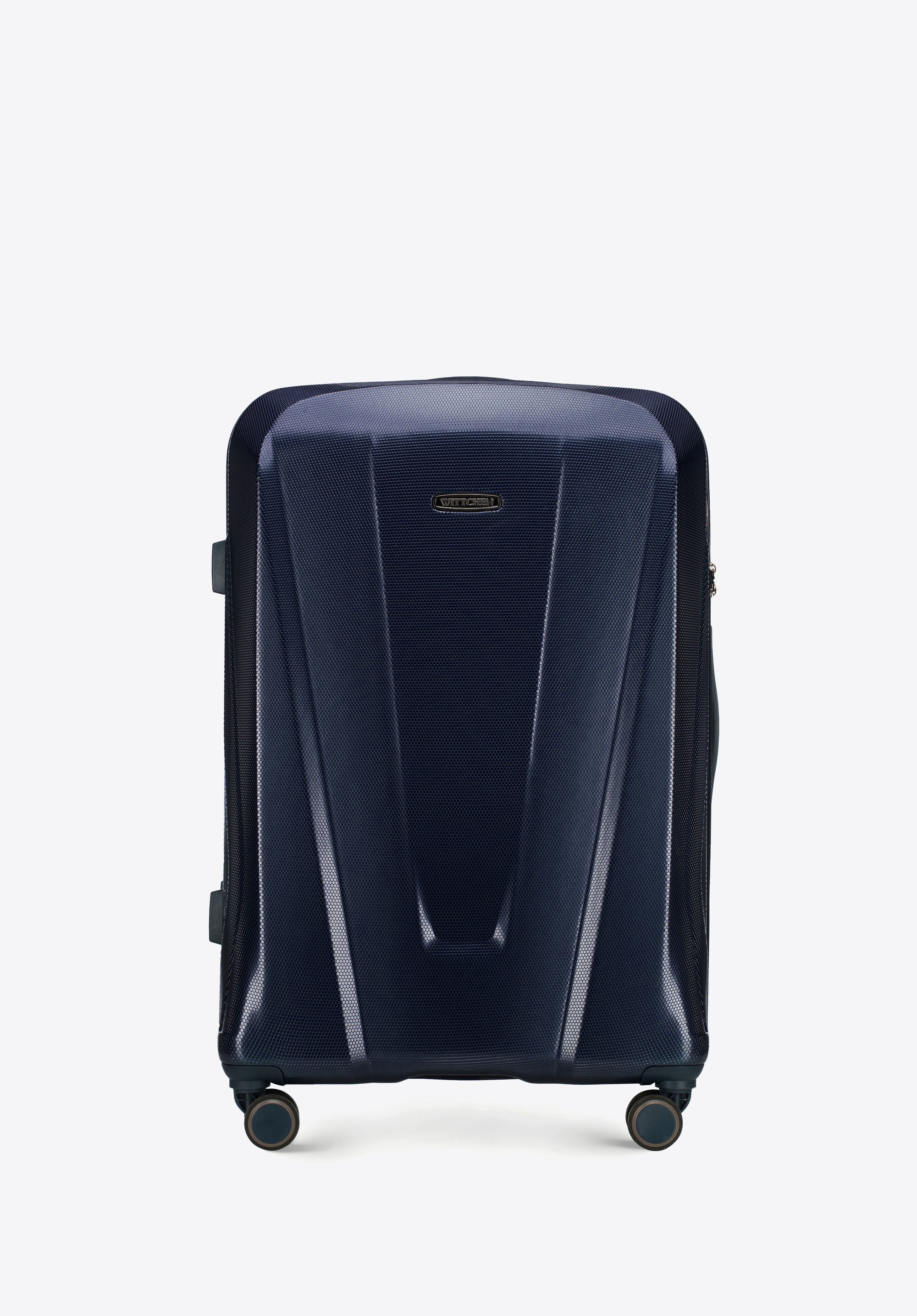 Walizka kabinowa z polikarbonu geometryczna