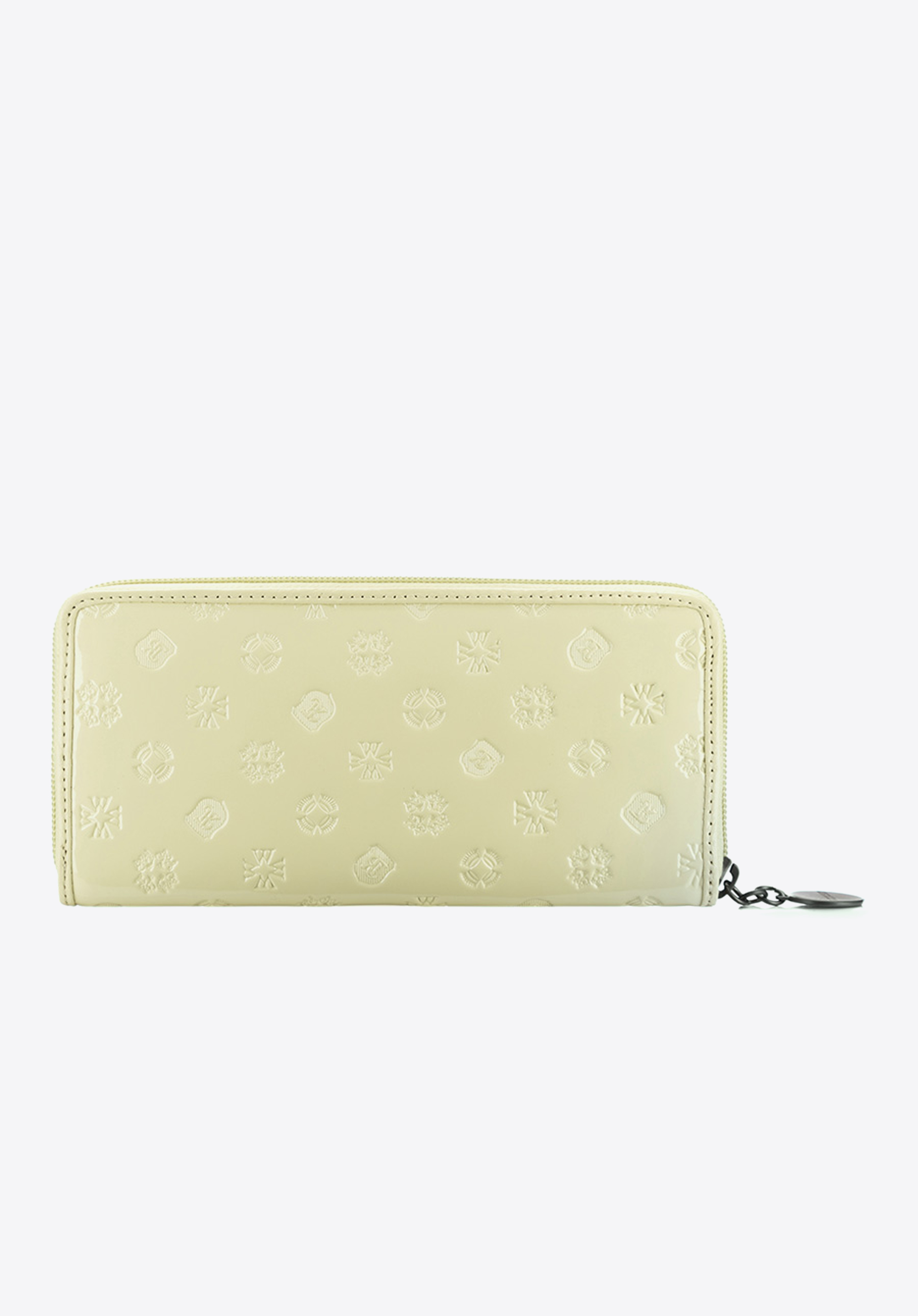 Damski portfel skórzany lakierowany tłoczony