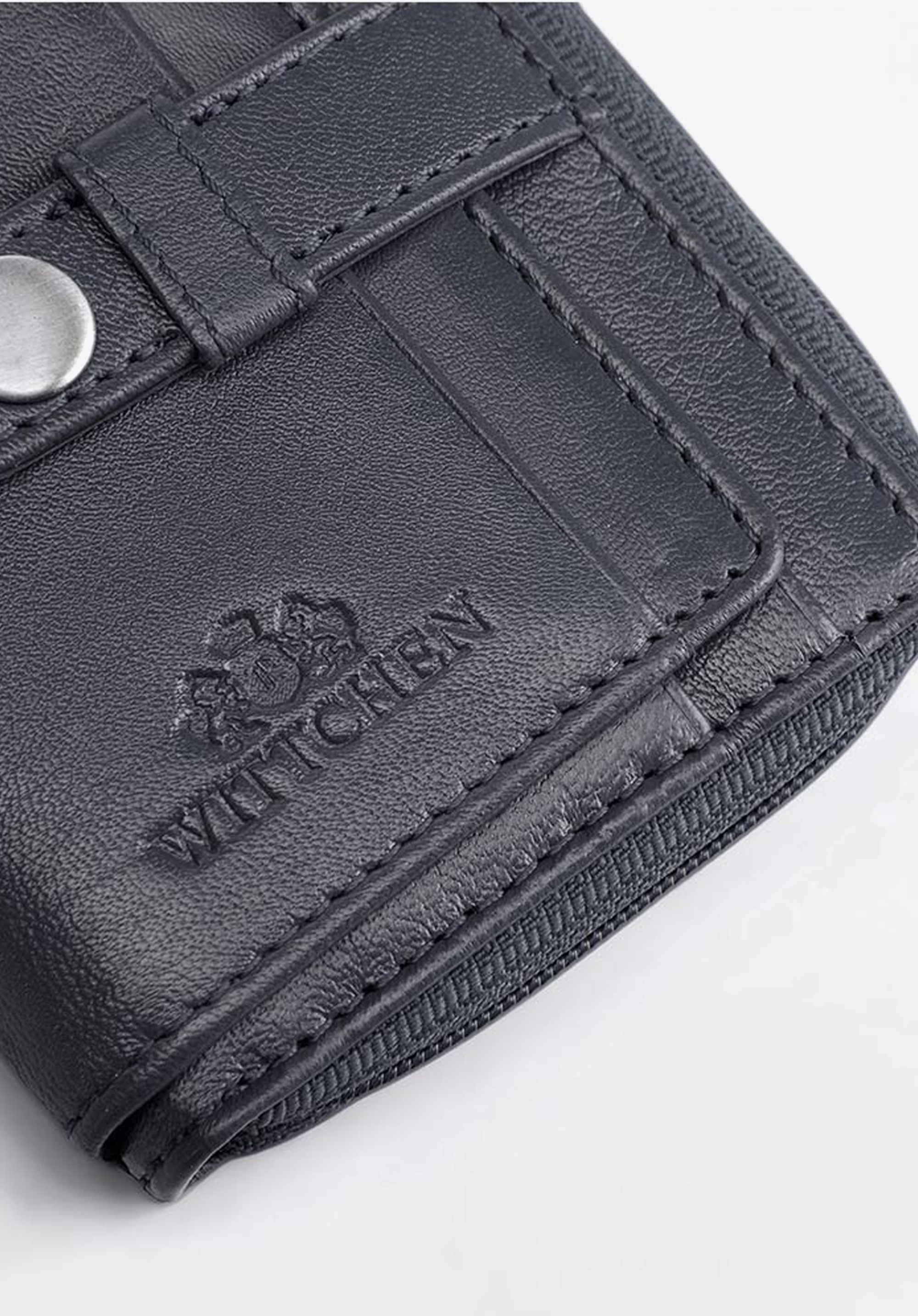 Damski portfelik skórzany z patką