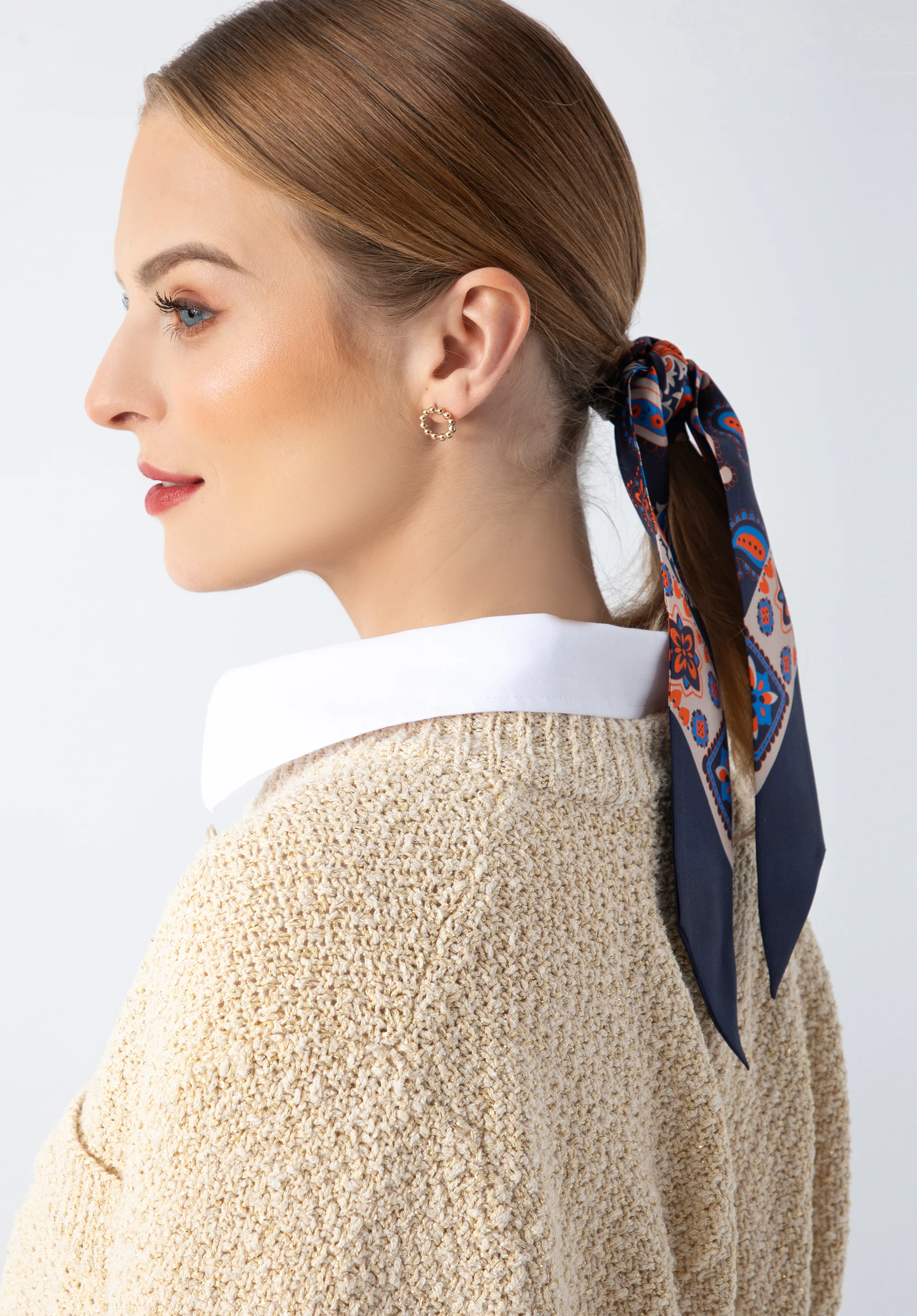 Damska apaszka twilly z jedwabiu