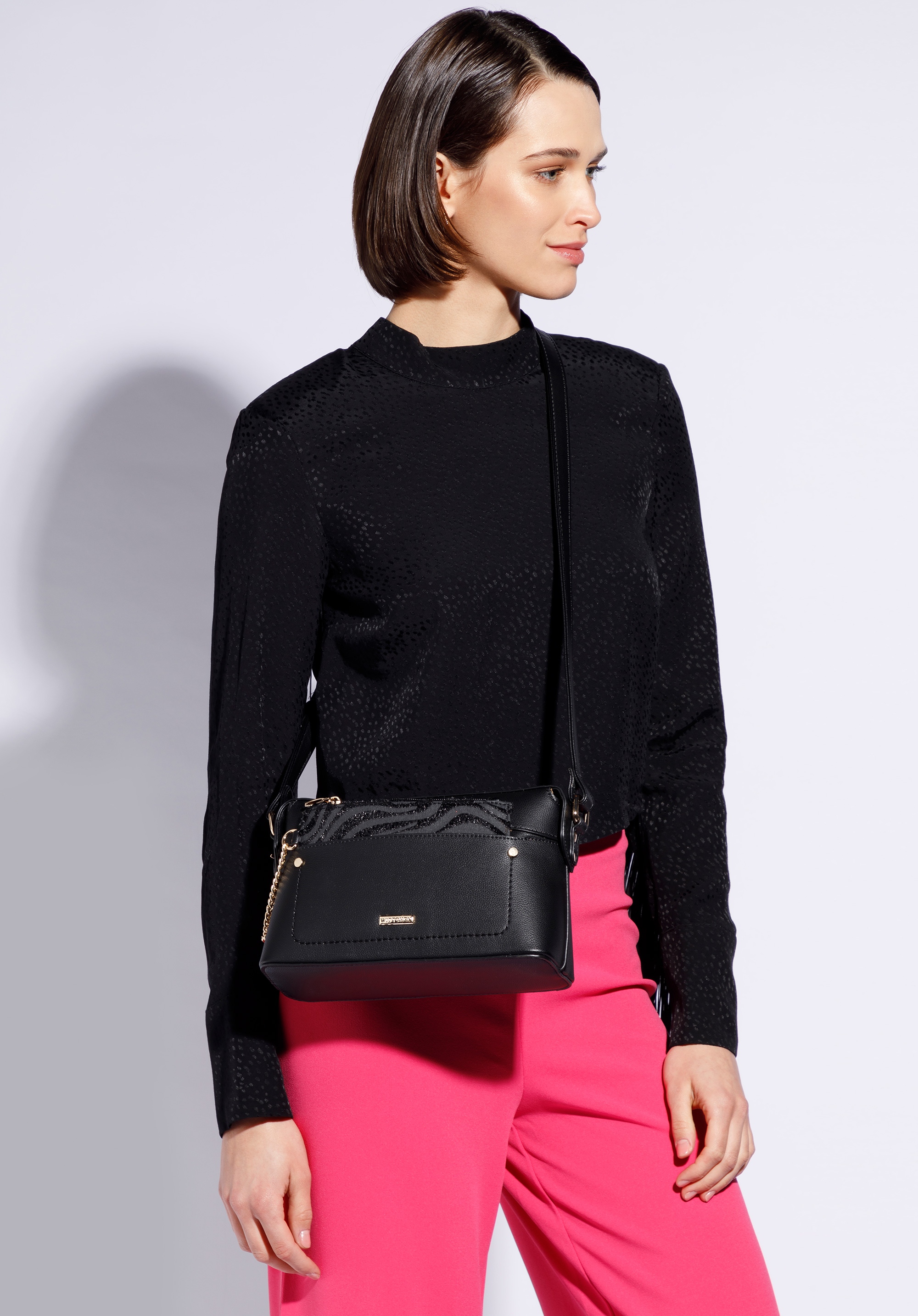 Damska listonoszka z etui w zwierzęcy wzór