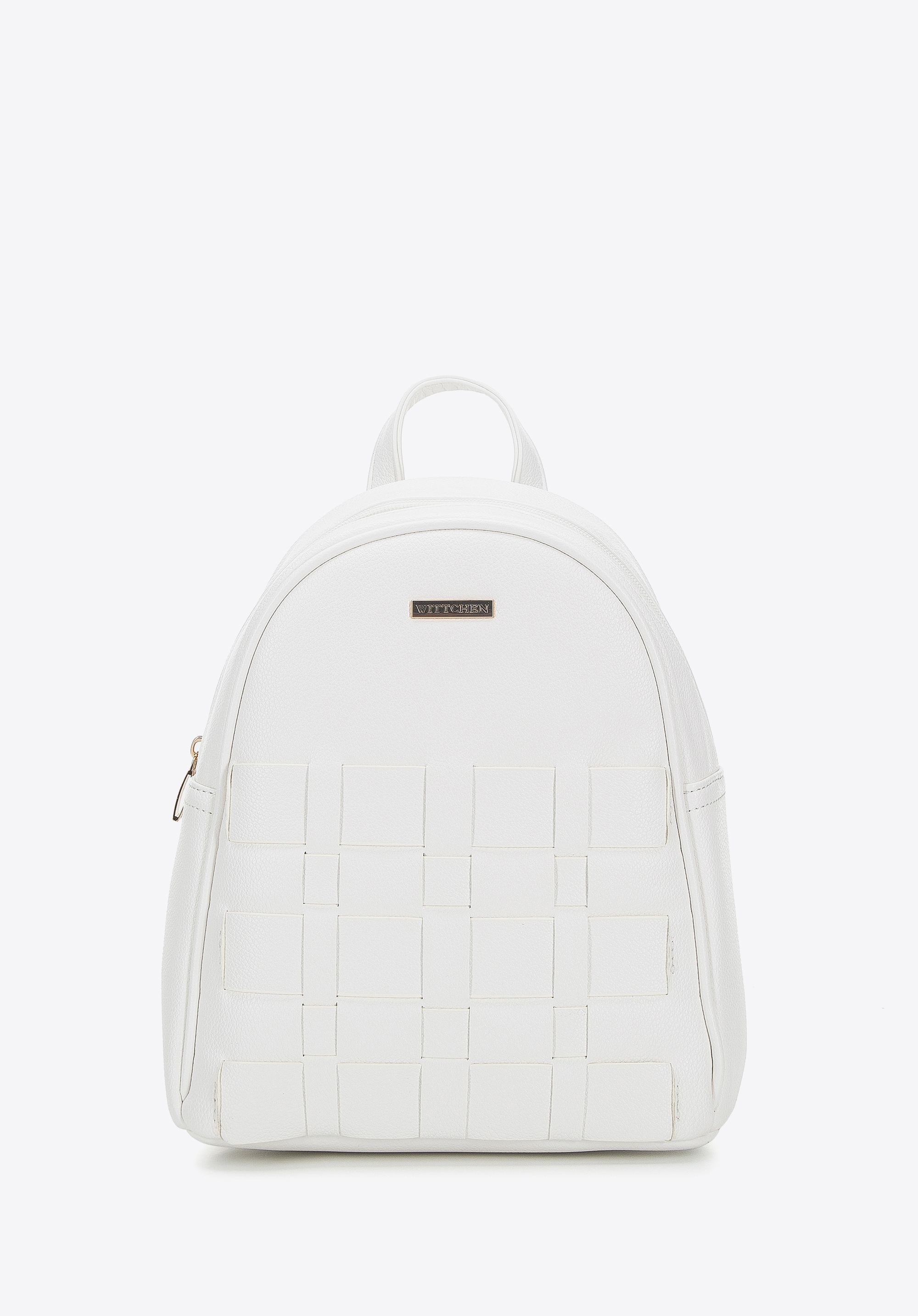 Damski plecak z ekoskóry z plecionką