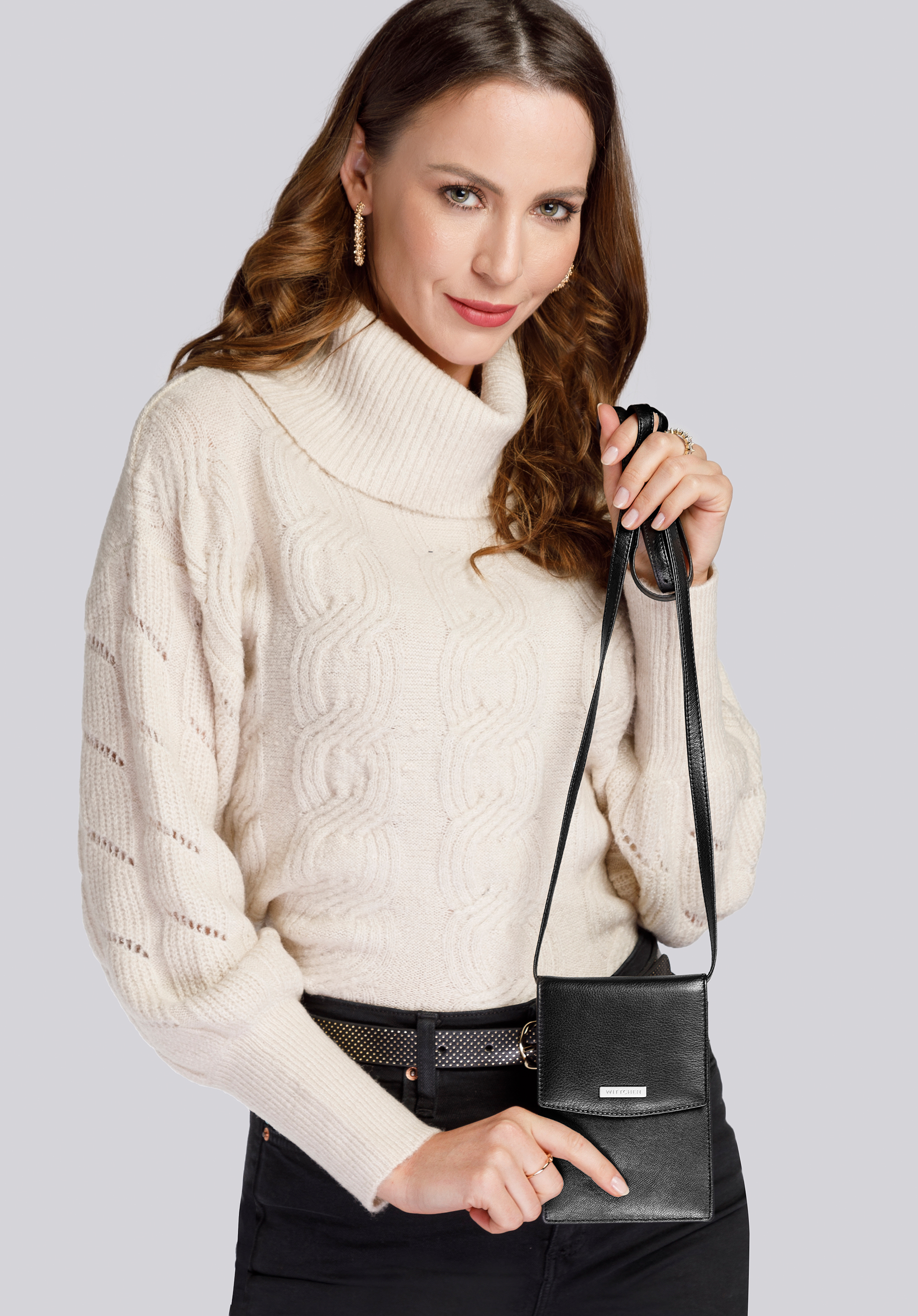 Minitorebka crossbody skórzana 2 w 1