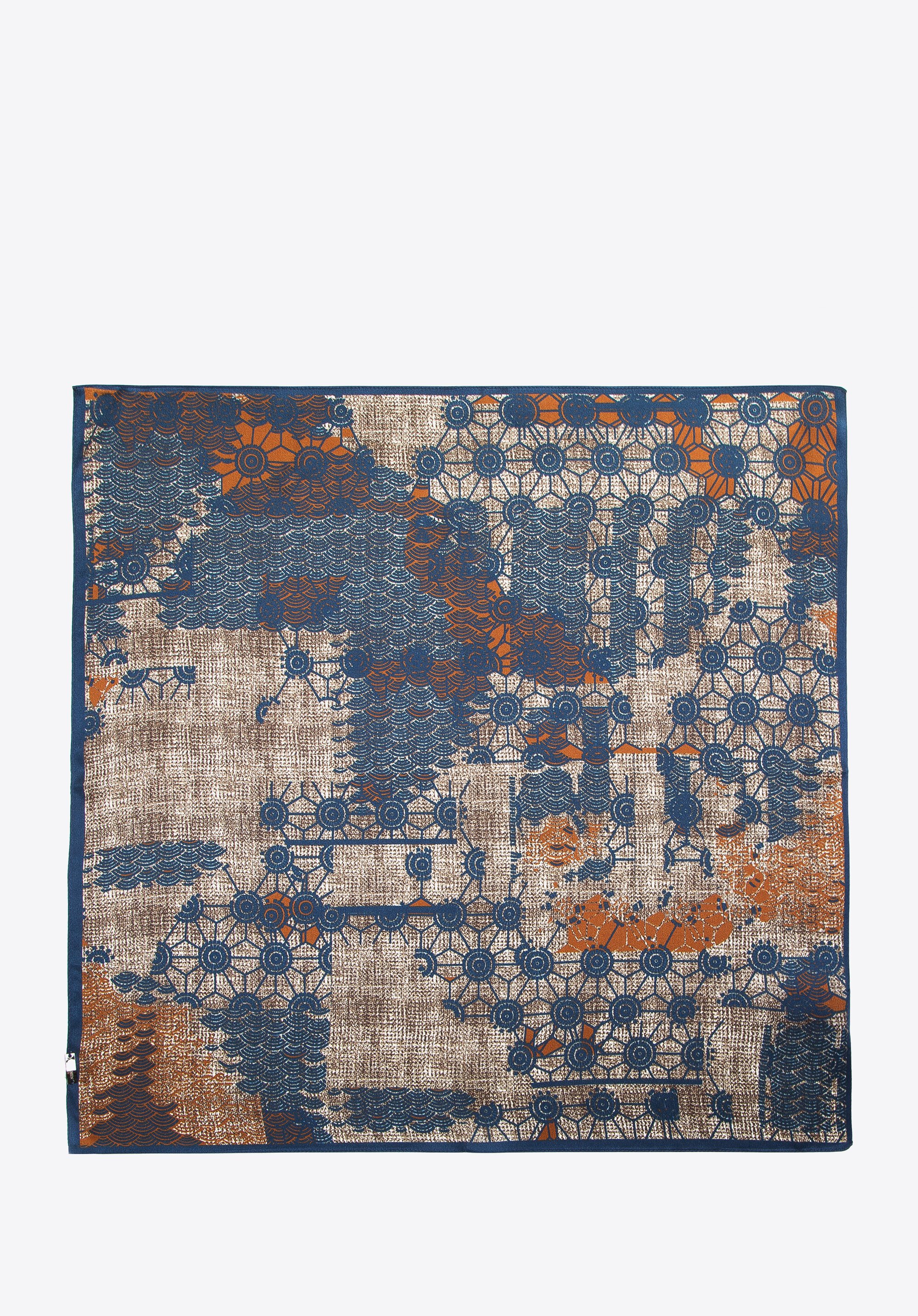 Damska apaszka jedwabna we wzory