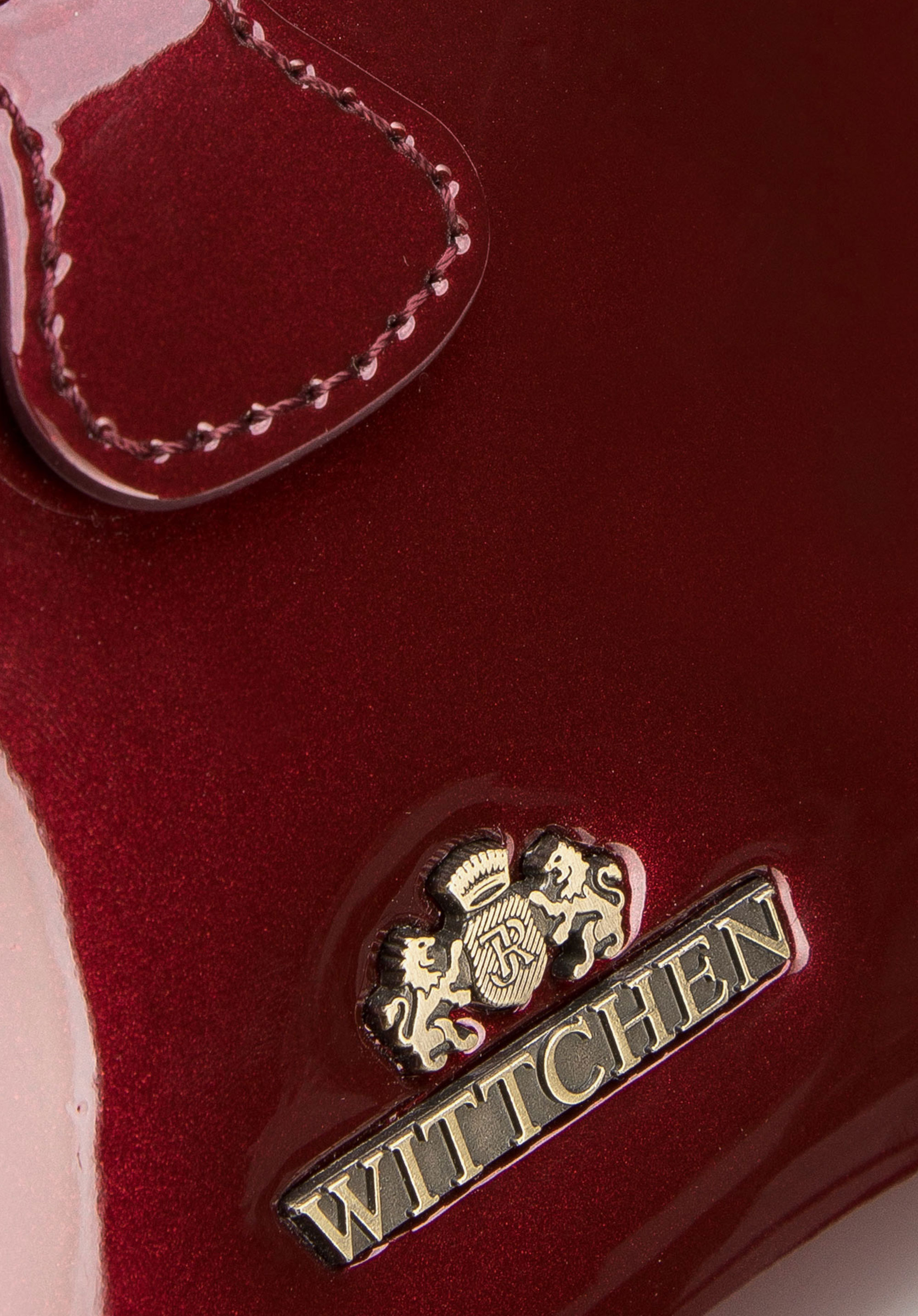 Kosmetyczka skórzana lakierowana półokrągła