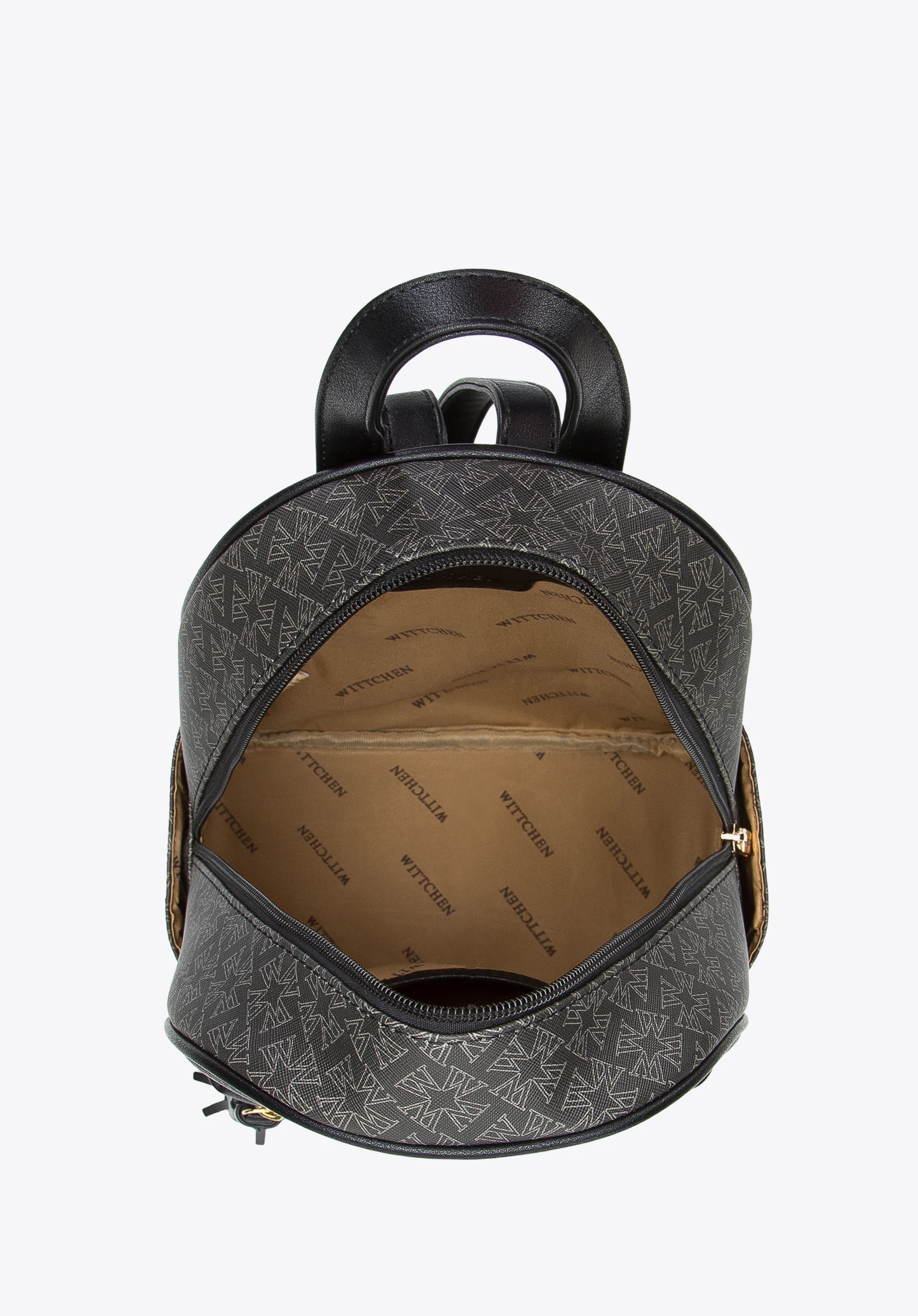 Damski plecak z ekoskóry w monogram