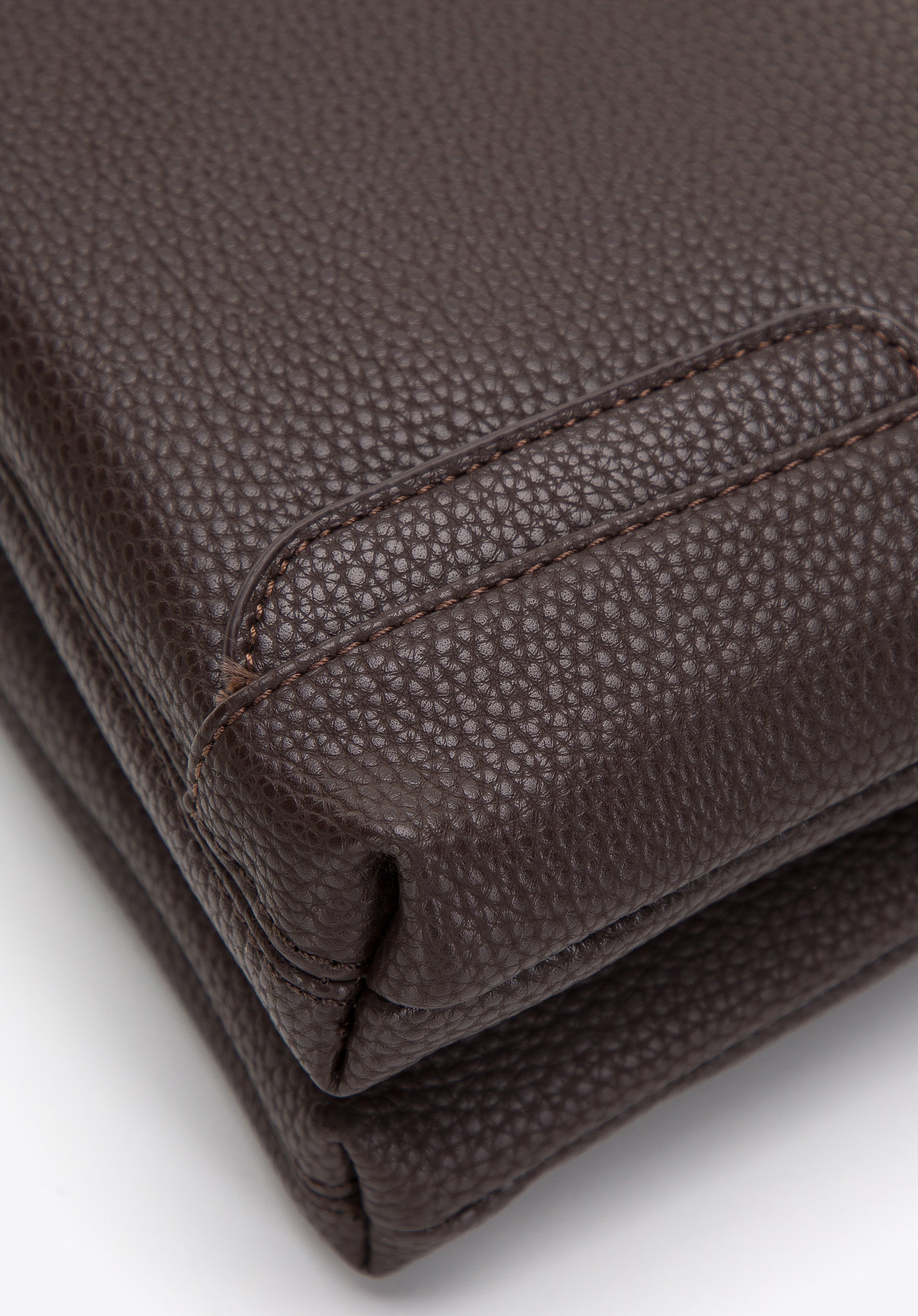 Damska listonoszka z ekoskóry dwukomorowa z ozdobnymi patkami